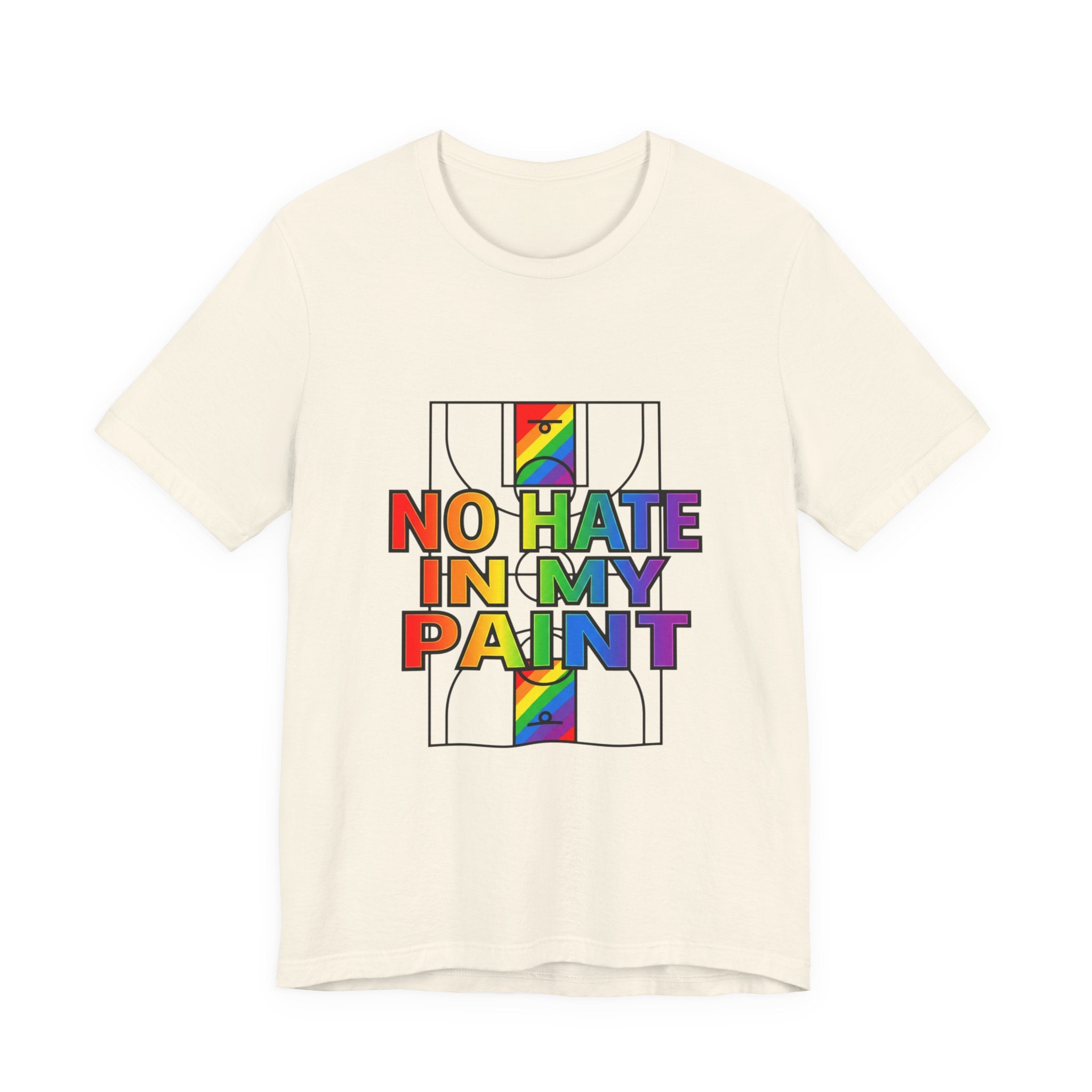 No Hate In My Paint Tee | queer basketball, inclusion, pride protest wear