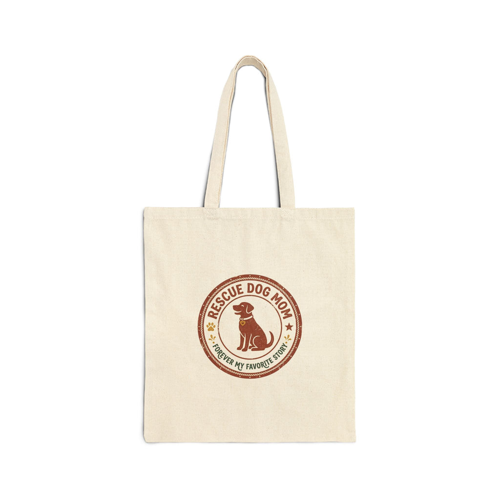 Rescue Dog Mom Canvas Tote, rescue pride, fur baby bag