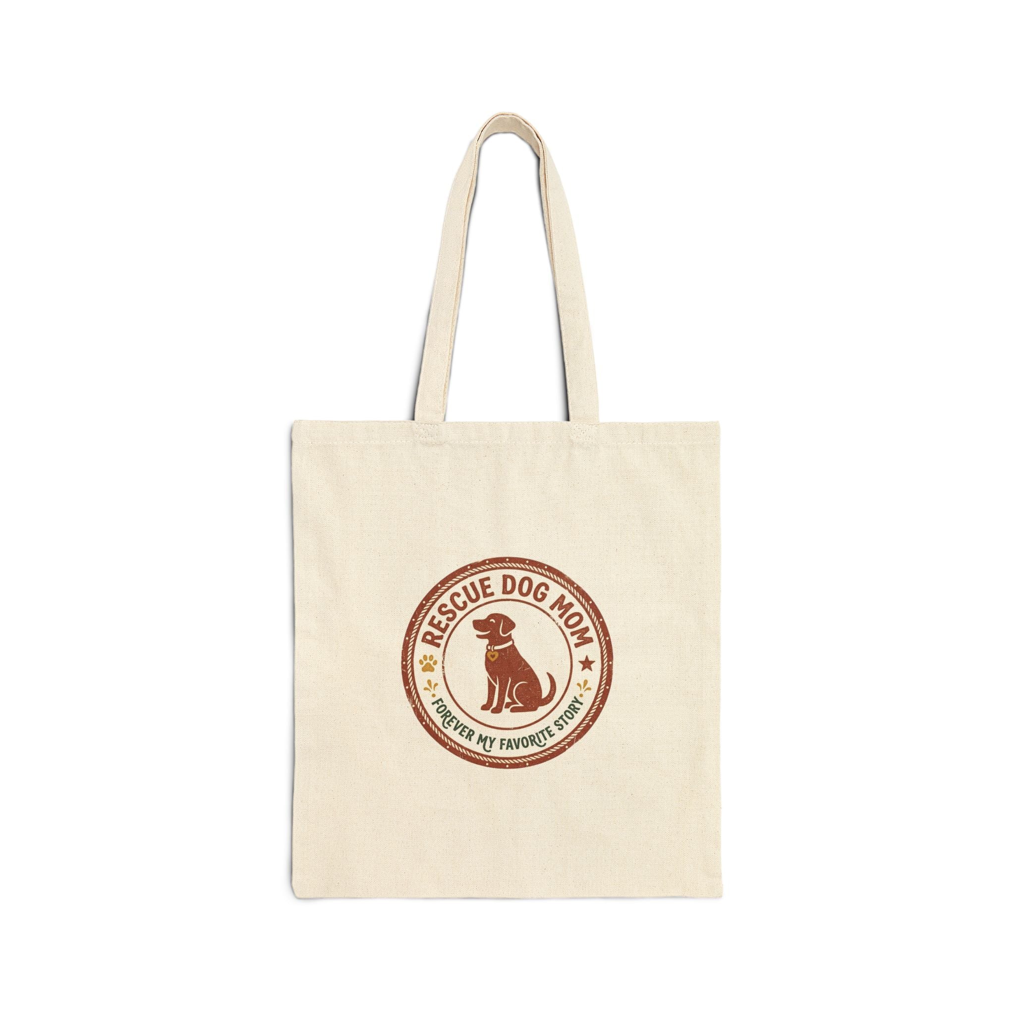 Rescue Dog Mom Canvas Tote, rescue pride, fur baby bag