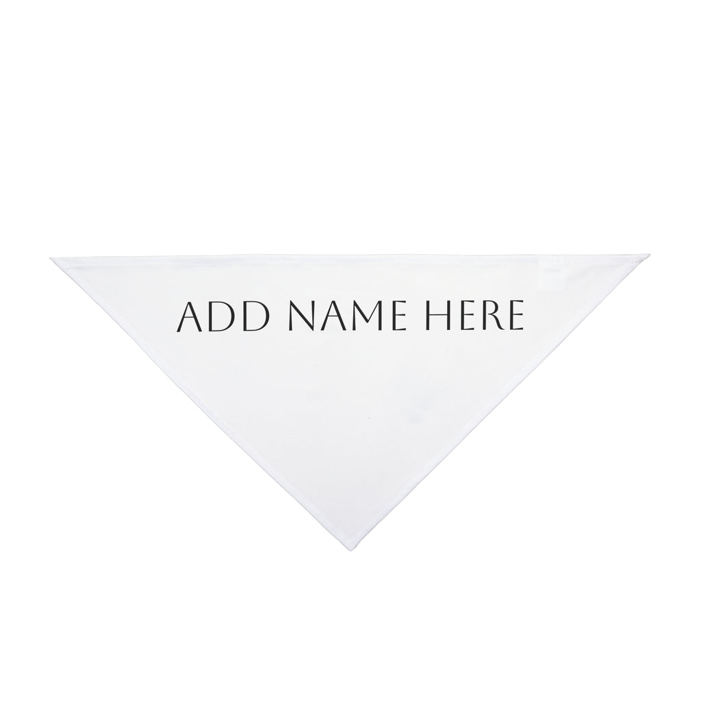 Custom Pet Bandana — Personalized "Your Text Here" Triangle Scarf for Dogs & Cats