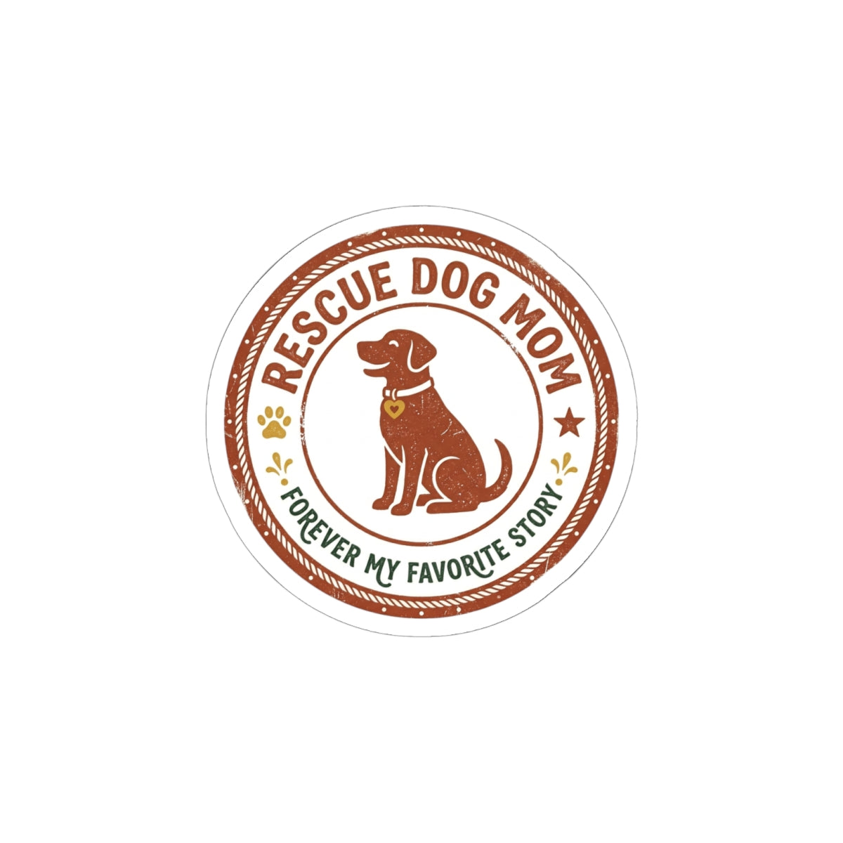 Rescue Dog Mom Sticker | rescue pride, fur baby decal