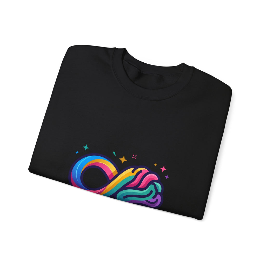 Neurodivergent & Proud Infinity Logo Sweatshirt, autistic pride, affirming