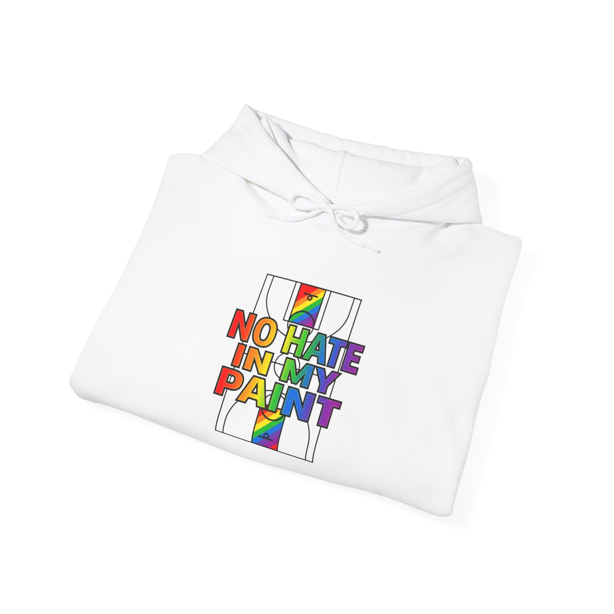 No Hate In My Paint Hoodie | queer basketball, pride ally protest wear