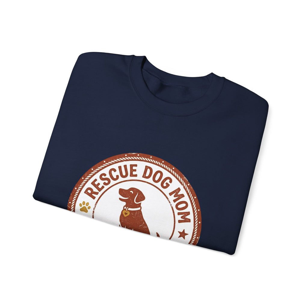 Rescue Dog Mom Crewneck Sweatshirt | rescue pride, fur baby