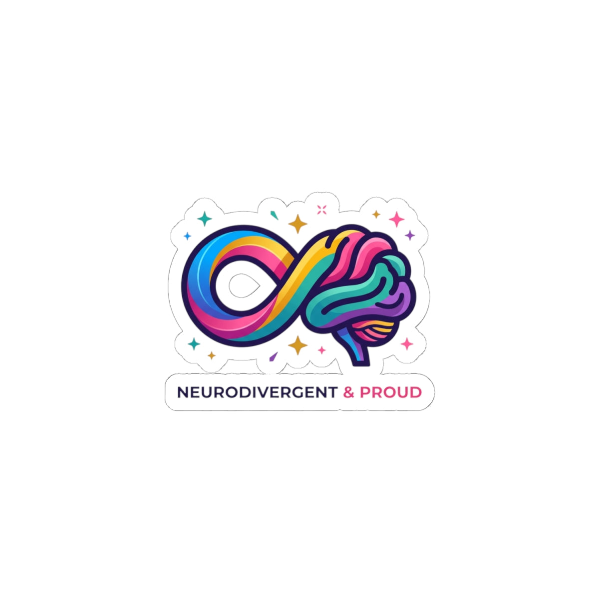 Neurodivergent & Proud Kiss-Cut Stickers | Autistic Pride, Sensory-Friendly