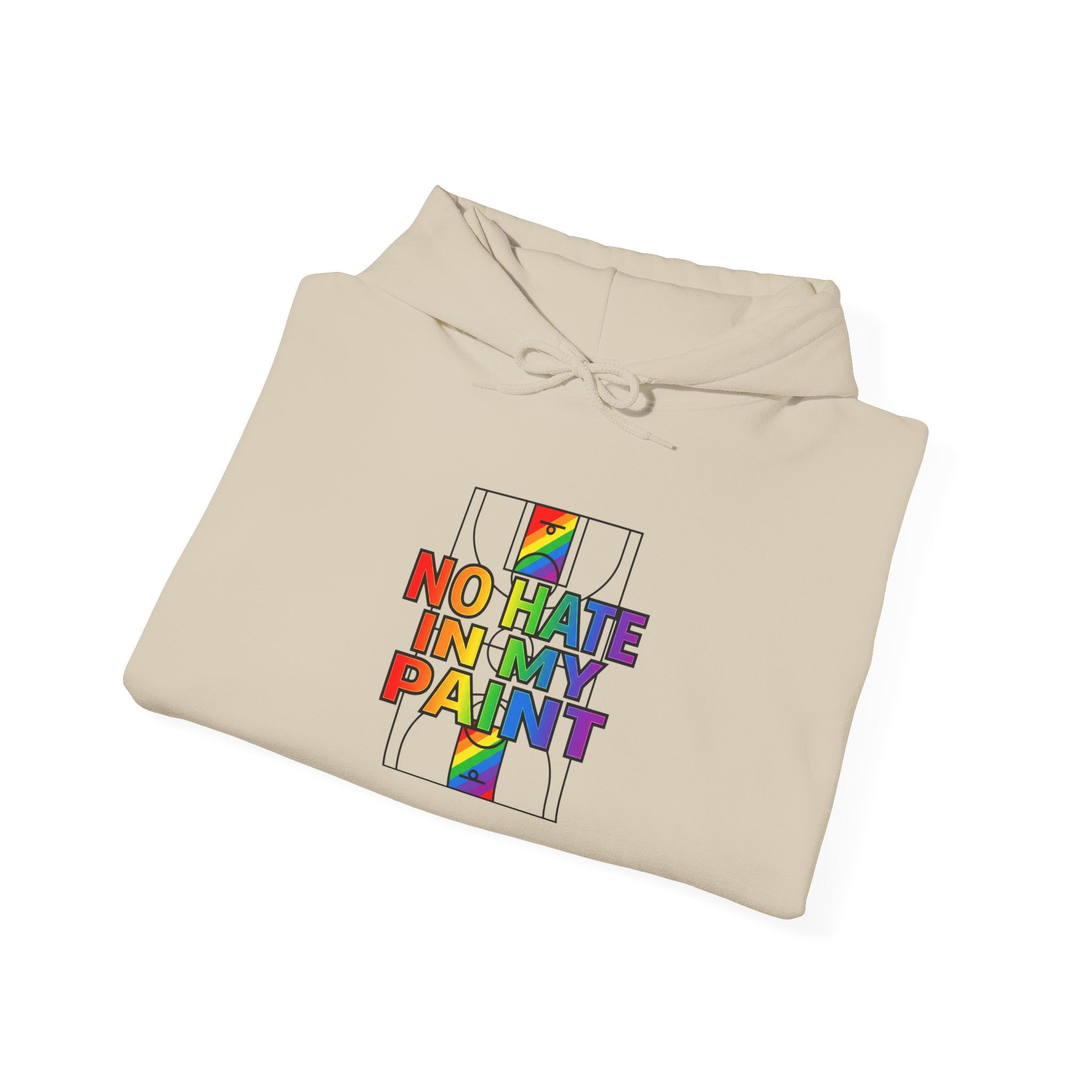 No Hate In My Paint Hoodie | queer basketball, pride ally protest wear