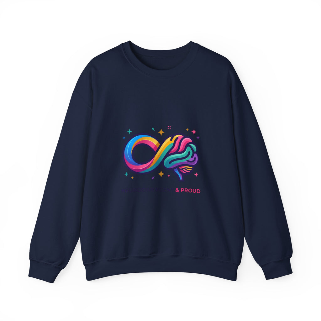 Neurodivergent & Proud Infinity Logo Sweatshirt, autistic pride, affirming