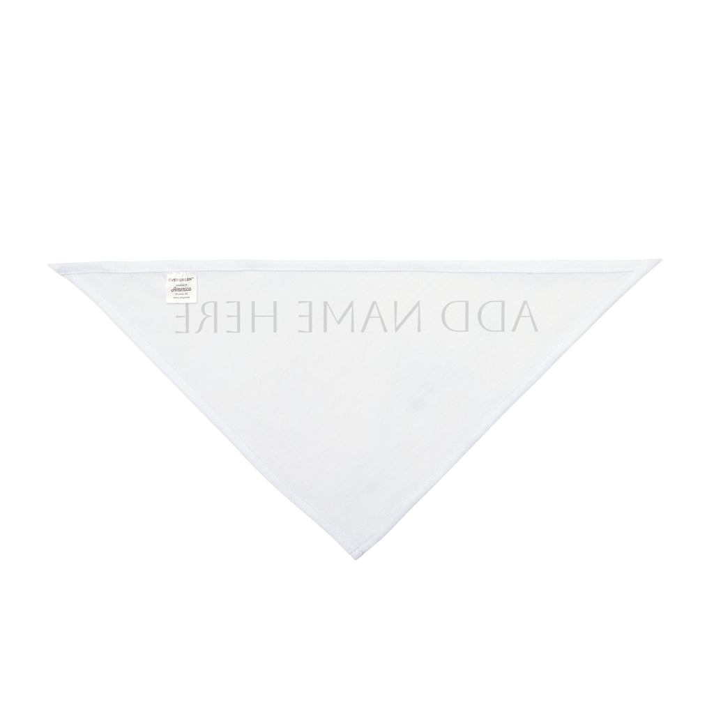 Custom Pet Bandana — Personalized "Your Text Here" Triangle Scarf for Dogs & Cats