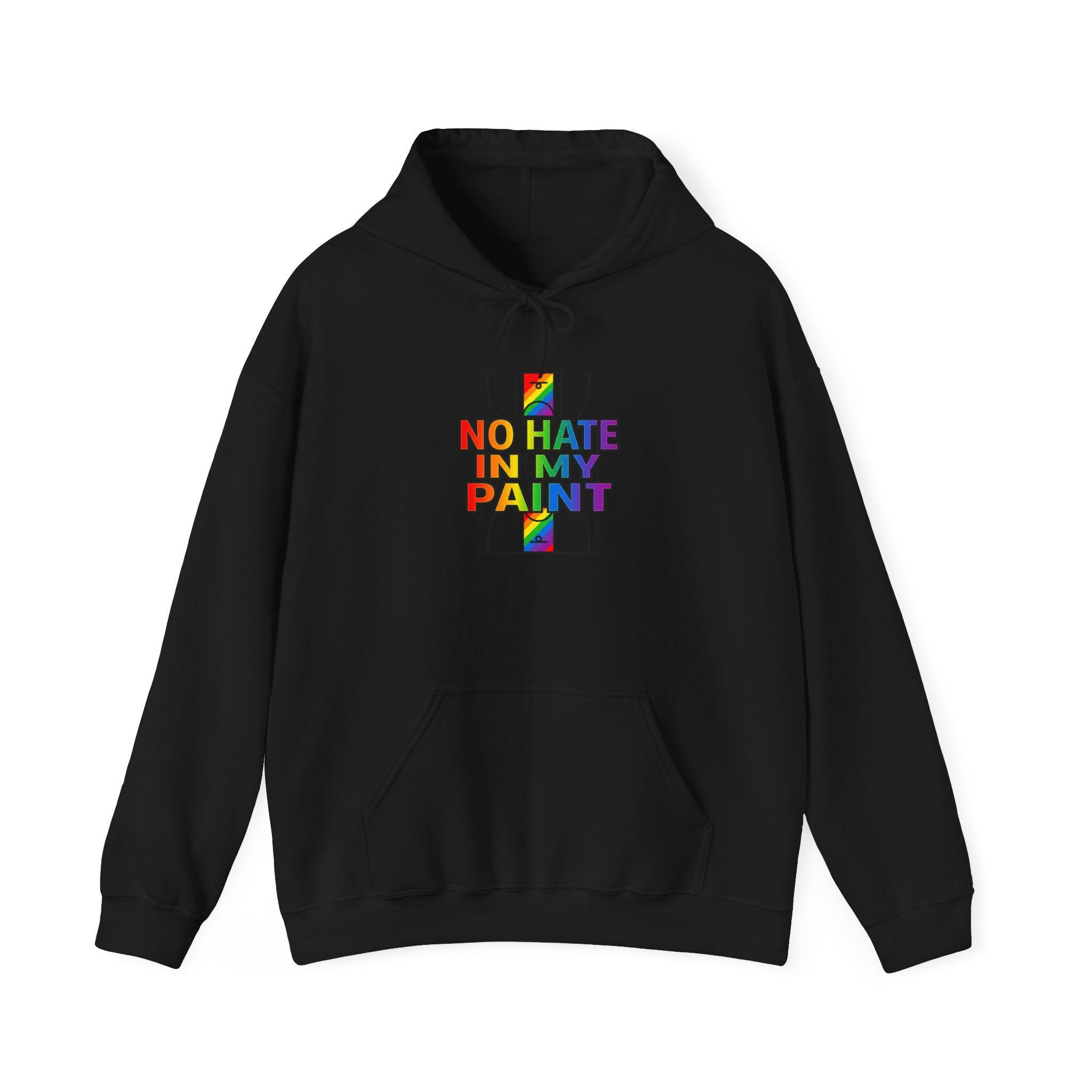 No Hate In My Paint Hoodie | queer basketball, pride ally protest wear