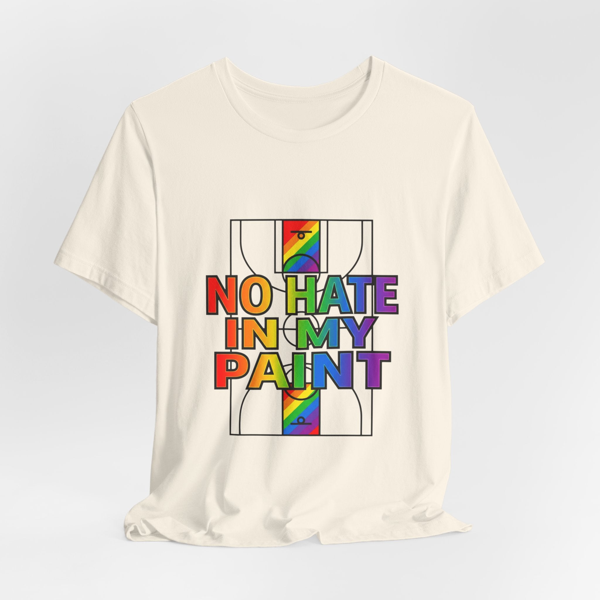No Hate In My Paint Tee | queer basketball, inclusion, pride protest wear