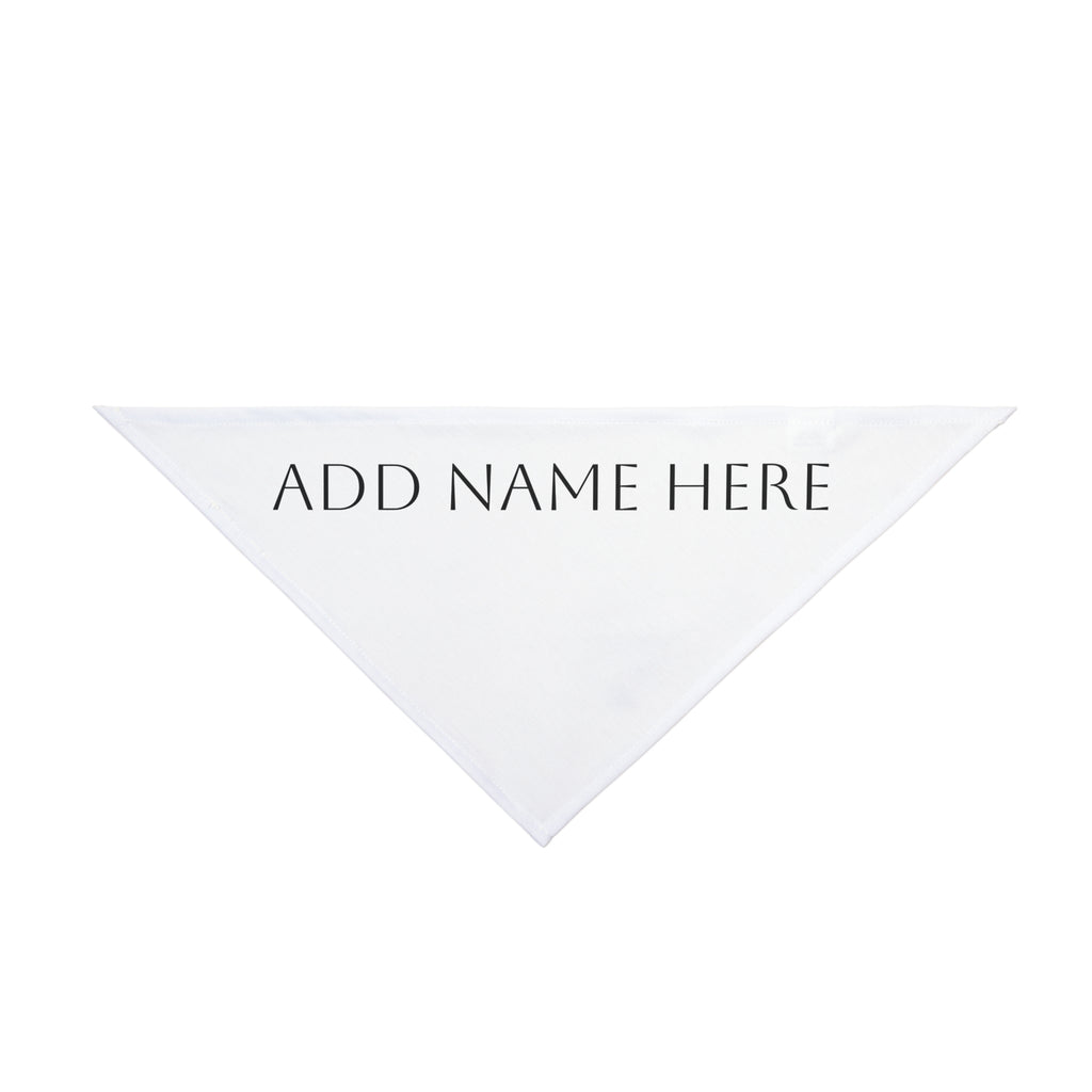 Custom Pet Bandana — Personalized "Your Text Here" Triangle Scarf for Dogs & Cats