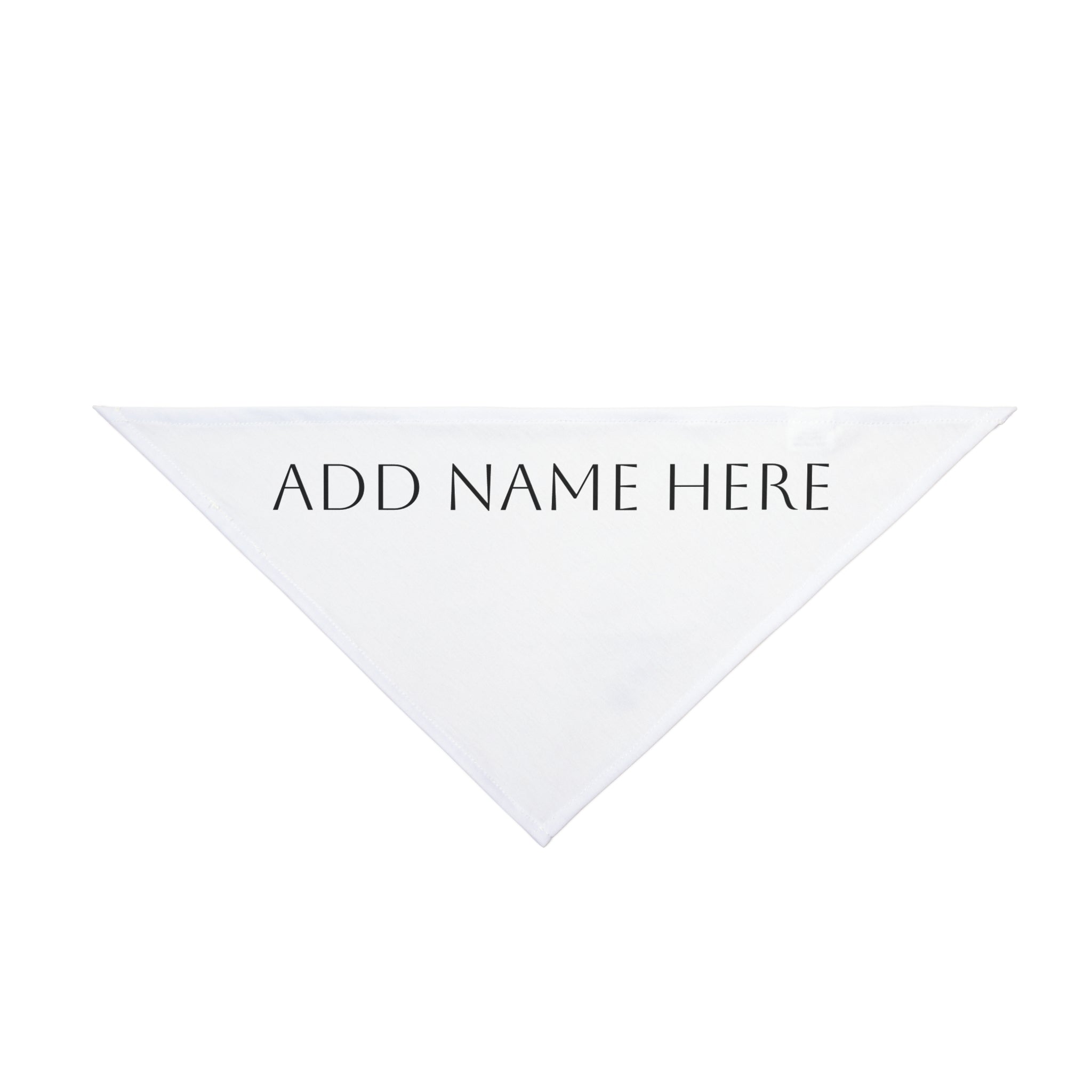 Custom Pet Bandana — Personalized "Your Text Here" Triangle Scarf for Dogs & Cats
