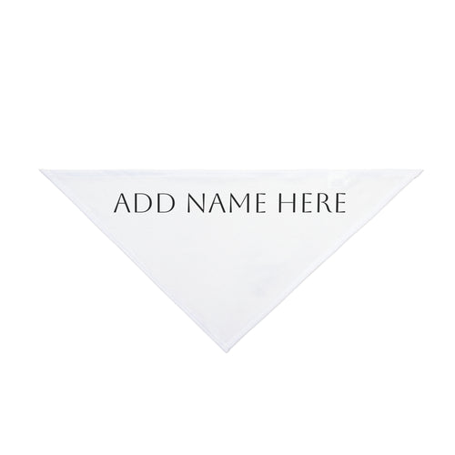 Custom Pet Bandana — Personalized "Your Text Here" Triangle Scarf for Dogs & Cats