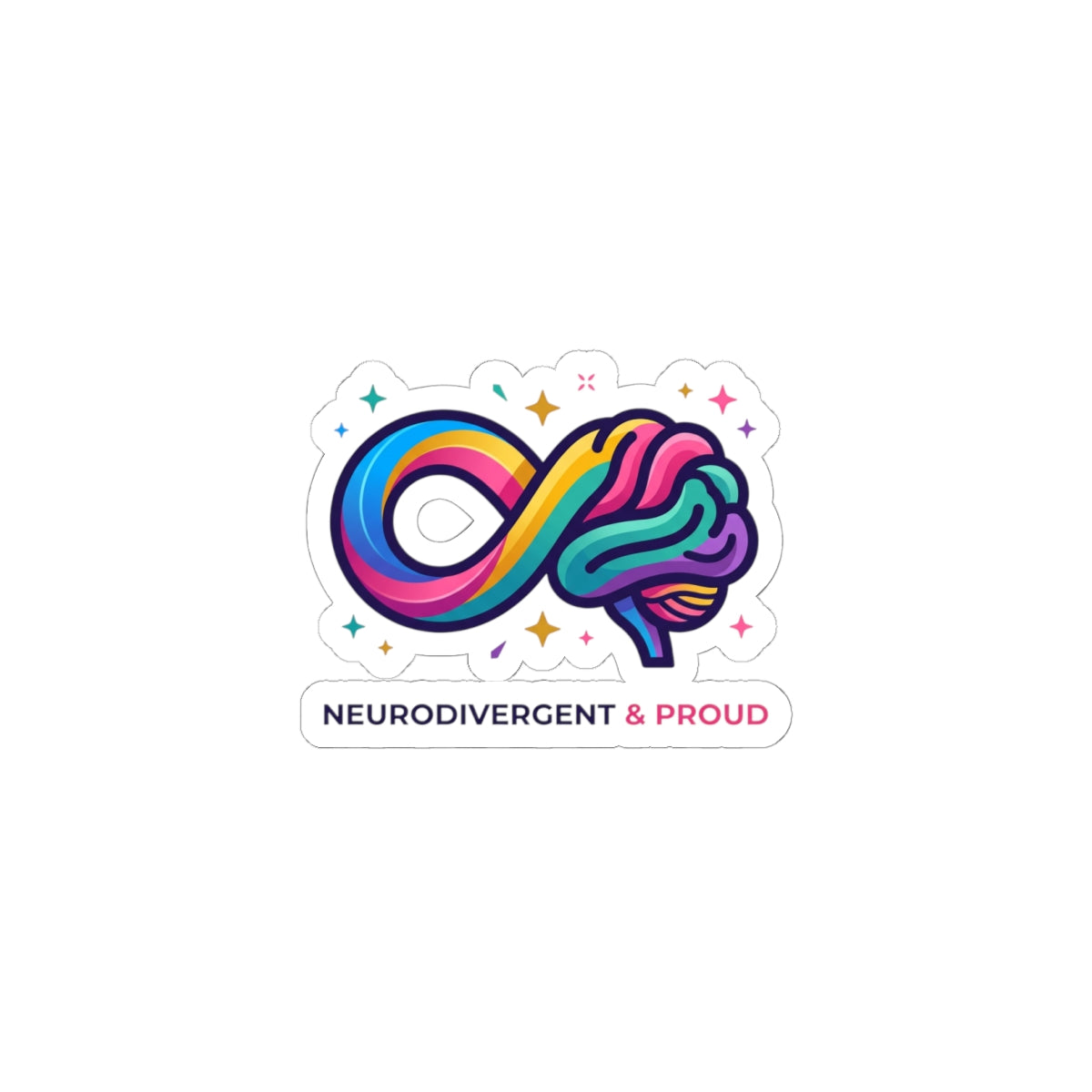 Neurodivergent & Proud Kiss-Cut Stickers | Autistic Pride, Sensory-Friendly