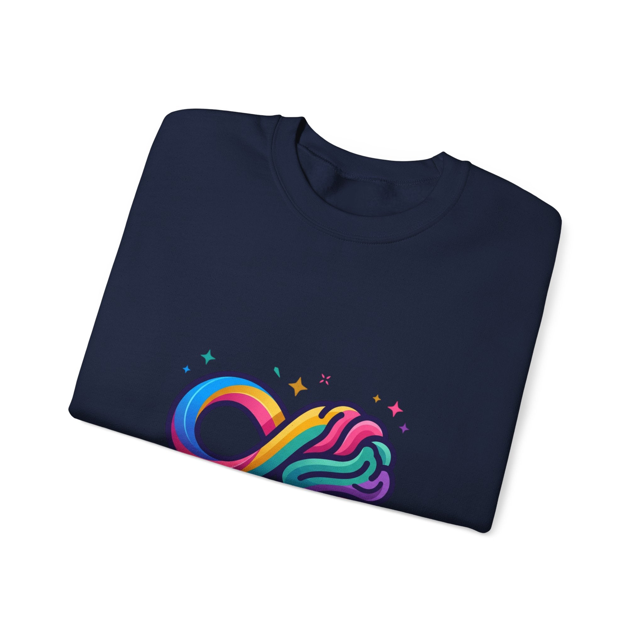 Neurodivergent & Proud Infinity Logo Sweatshirt, autistic pride, affirming