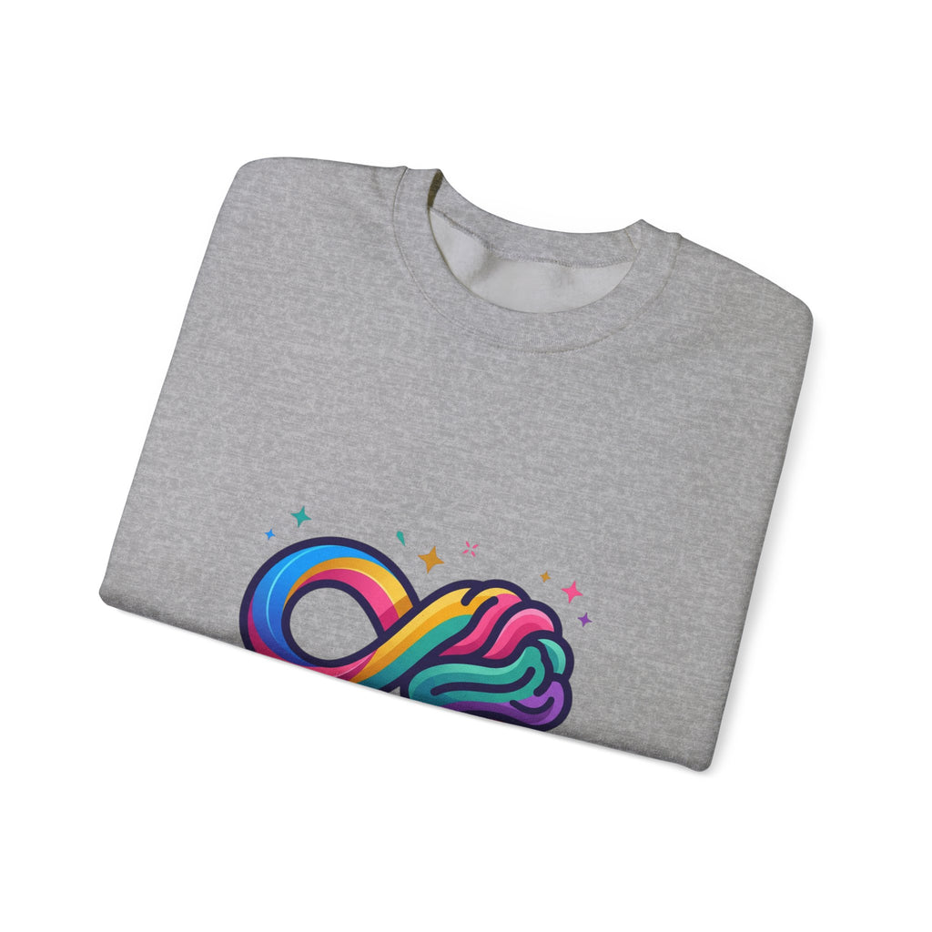 Neurodivergent & Proud Infinity Logo Sweatshirt, autistic pride, affirming