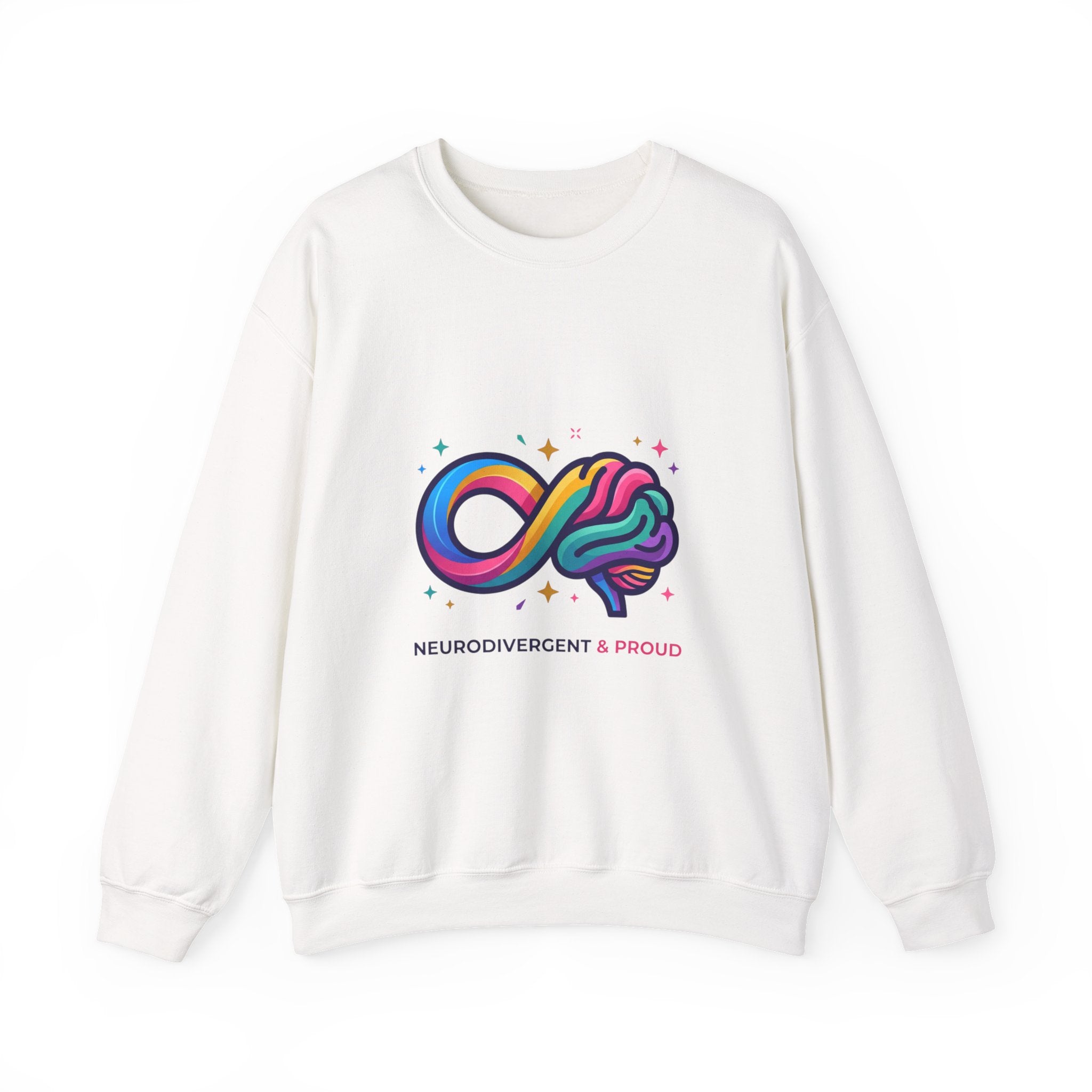Neurodivergent & Proud Infinity Logo Sweatshirt, autistic pride, affirming