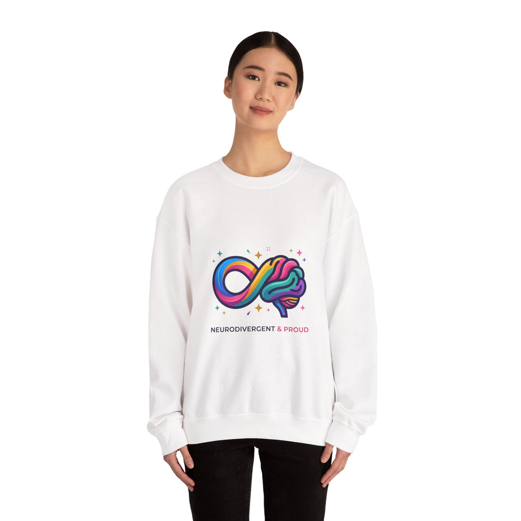Neurodivergent & Proud Infinity Logo Sweatshirt, autistic pride, affirming