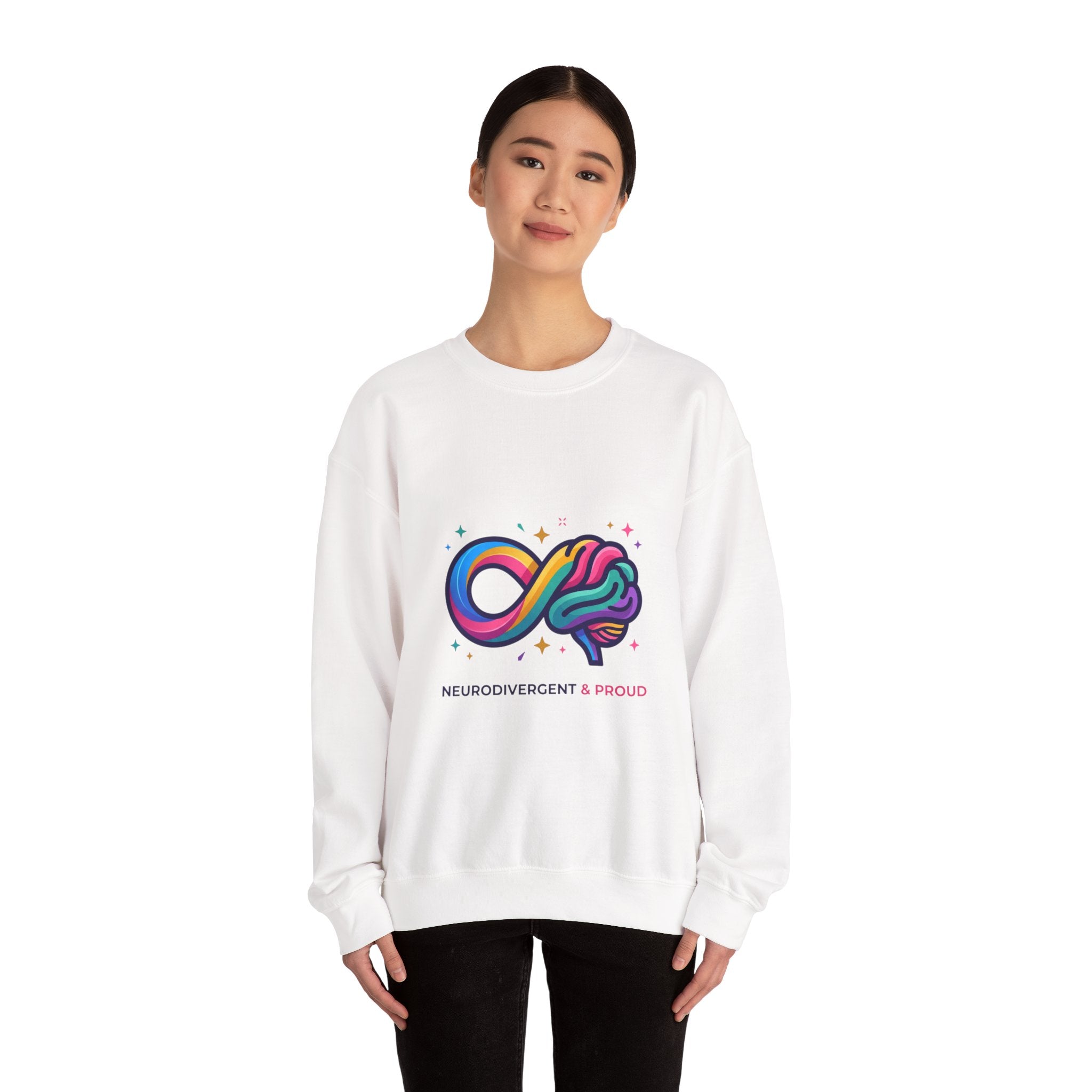 Neurodivergent & Proud Infinity Logo Sweatshirt, autistic pride, affirming