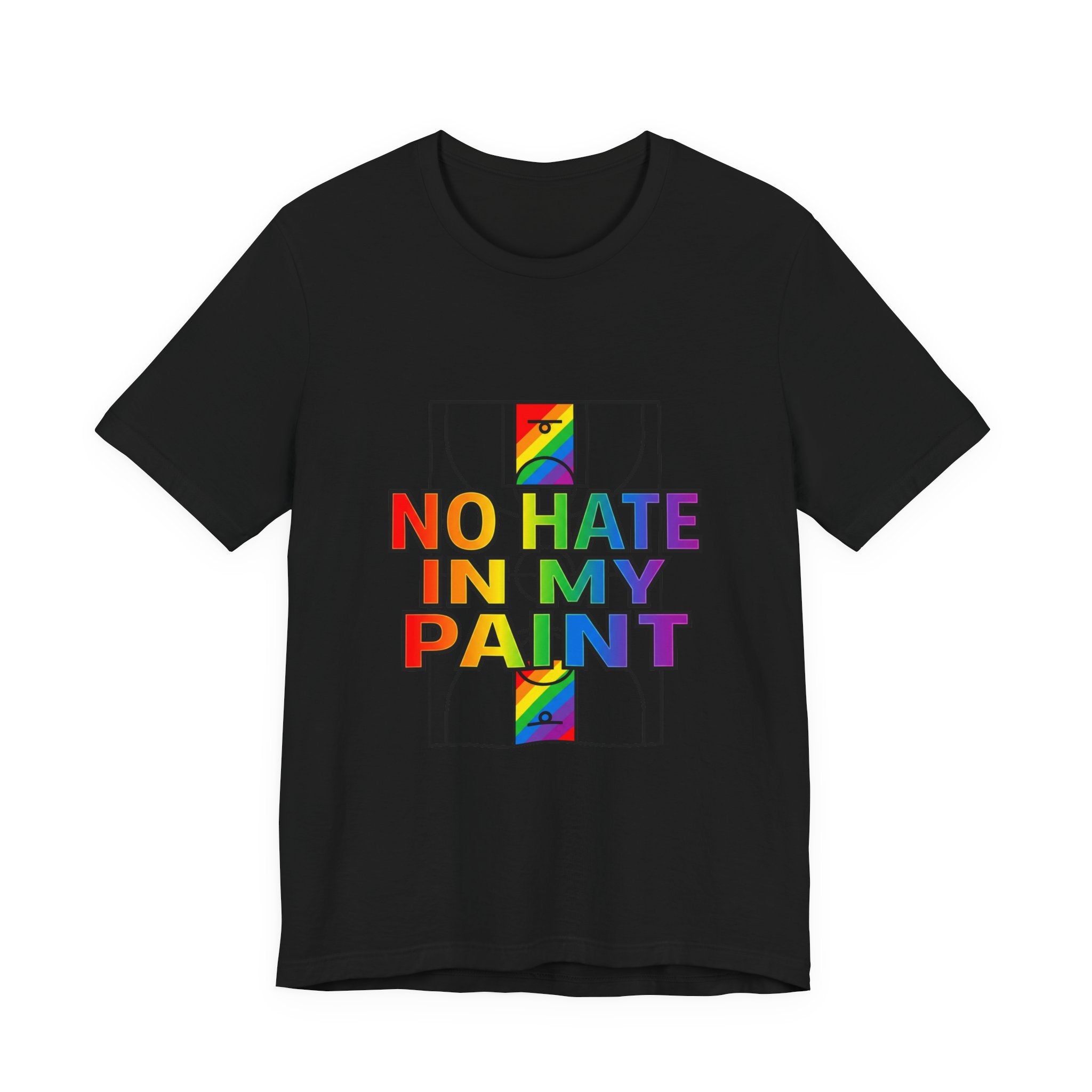 No Hate In My Paint Tee | queer basketball, inclusion, pride protest wear