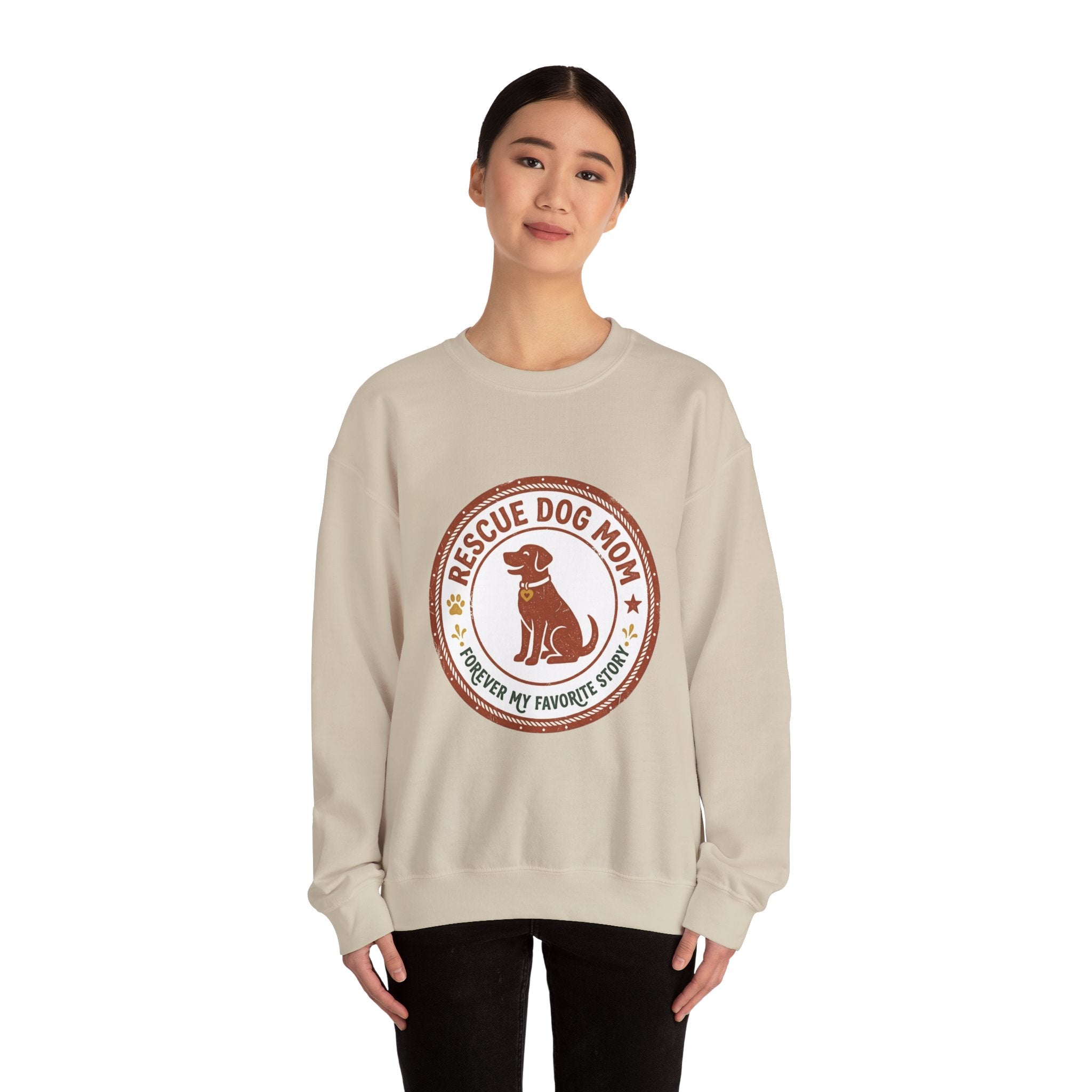 Rescue Dog Mom Crewneck Sweatshirt | rescue pride, fur baby