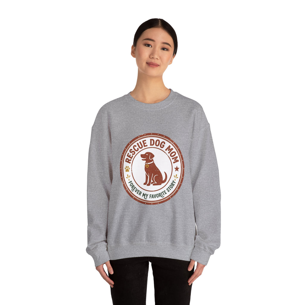 Rescue Dog Mom Crewneck Sweatshirt | rescue pride, fur baby