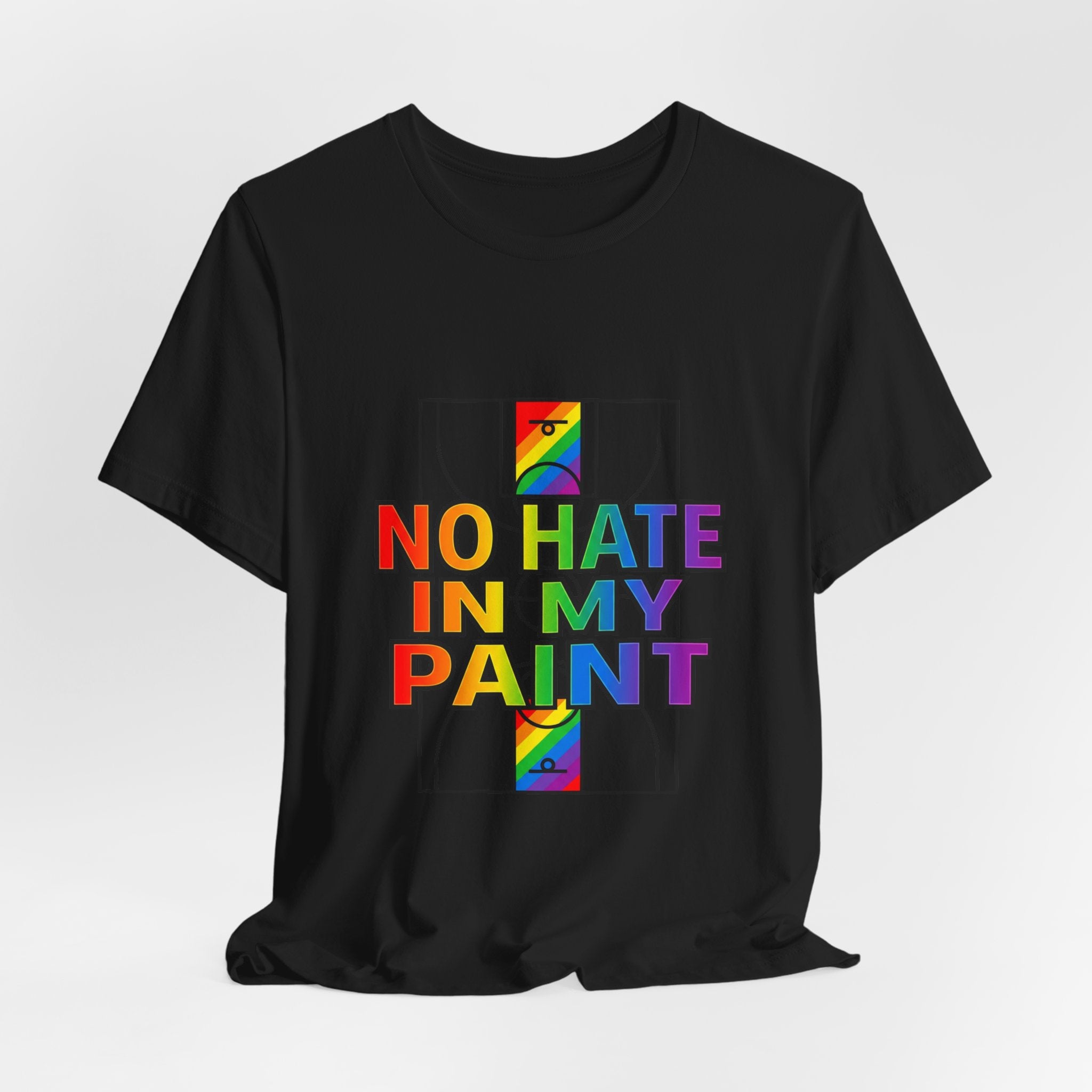No Hate In My Paint Tee | queer basketball, inclusion, pride protest wear
