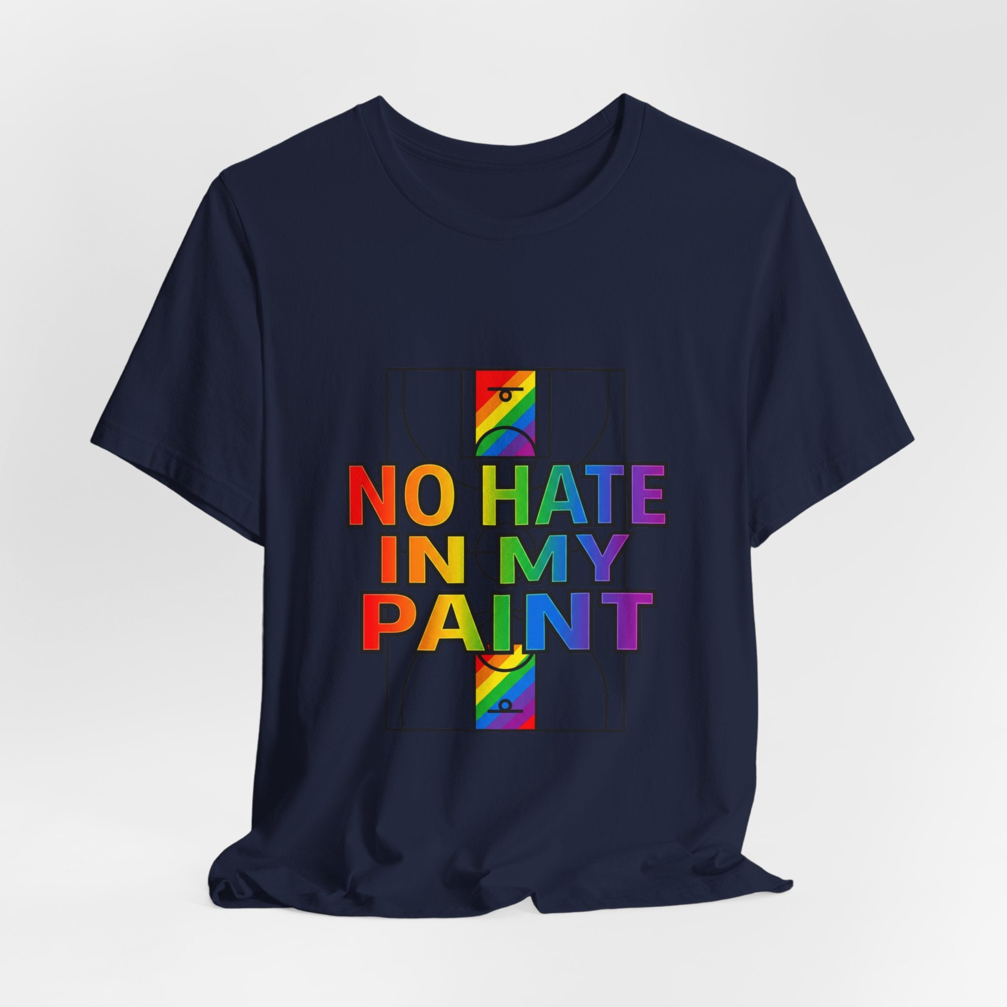 No Hate In My Paint Tee | queer basketball, inclusion, pride protest wear