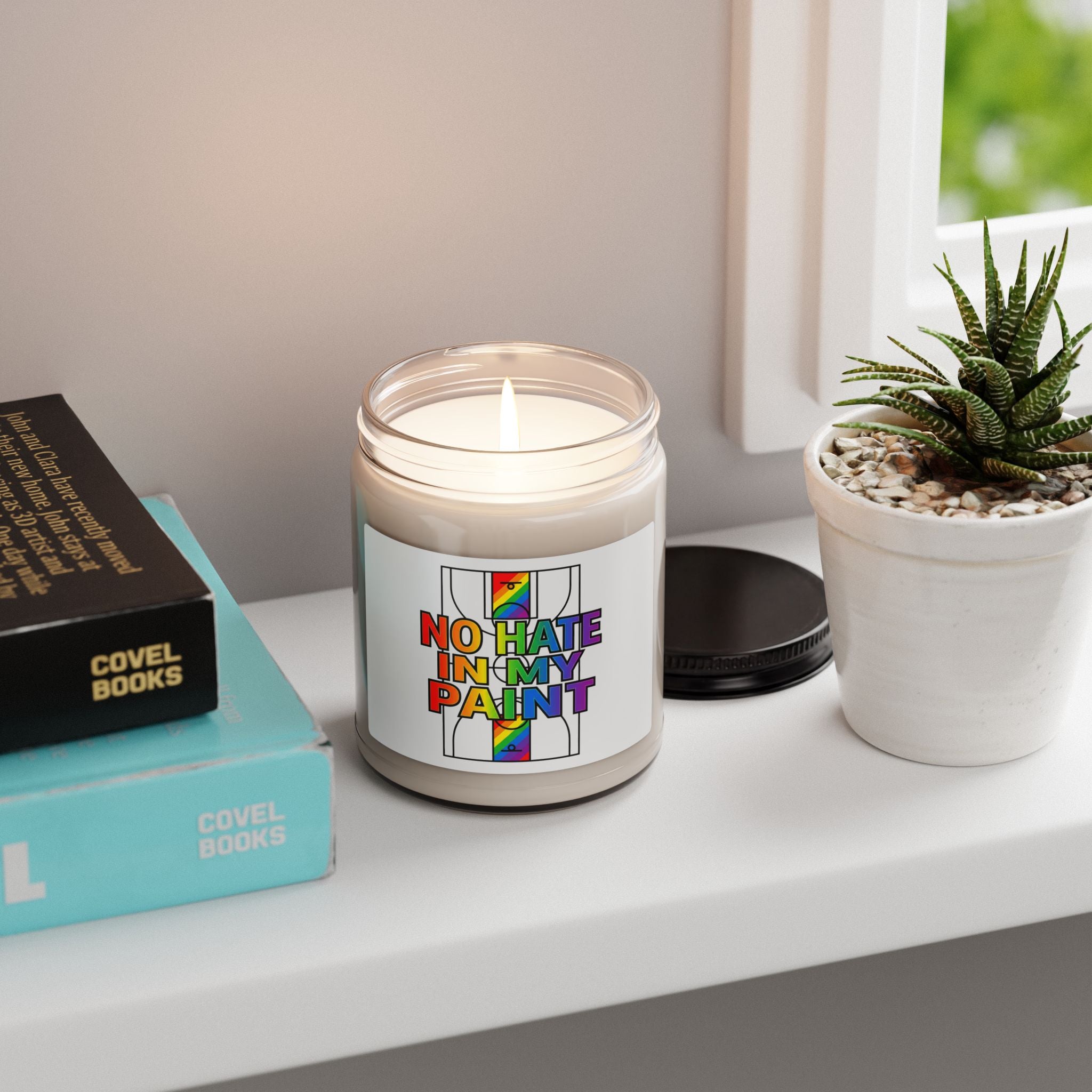 No Hate In My Paint Candle | queer basketball, inclusion soy candle