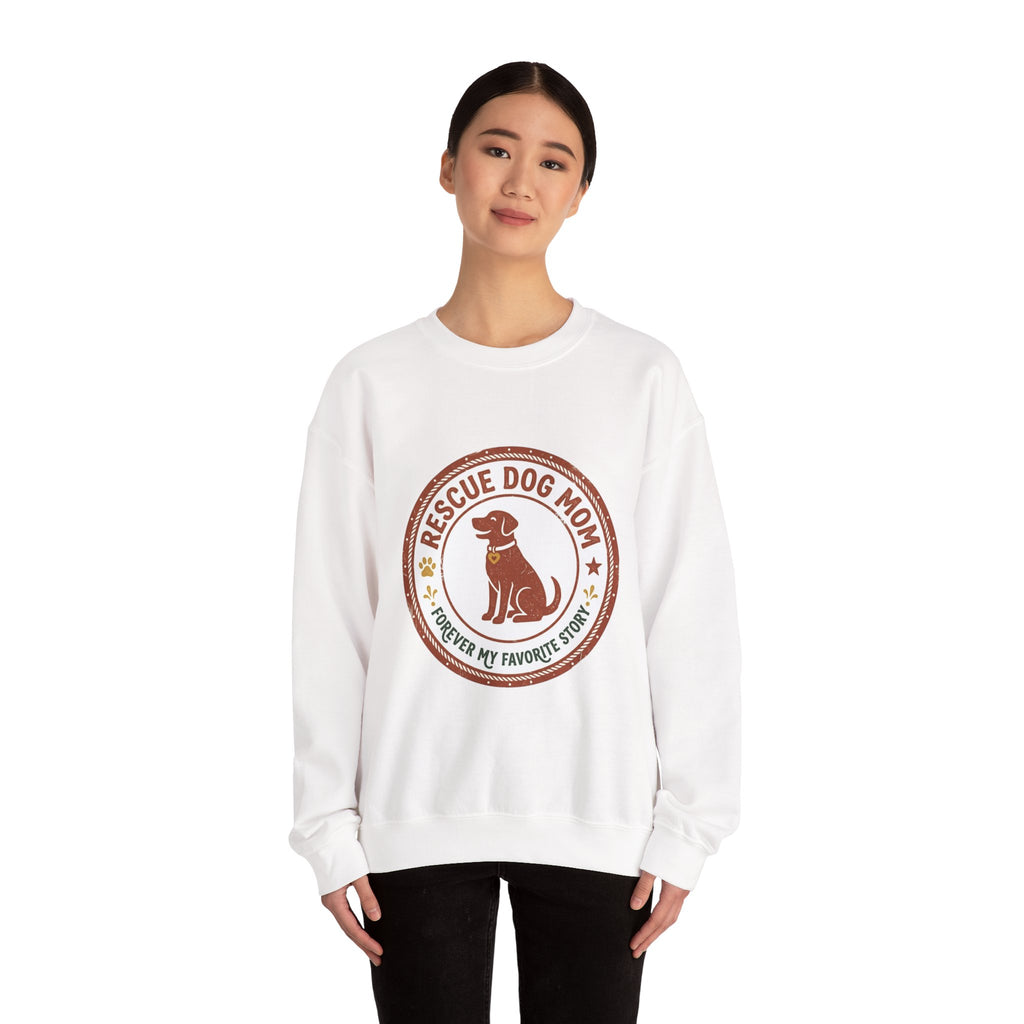 Rescue Dog Mom Crewneck Sweatshirt | rescue pride, fur baby