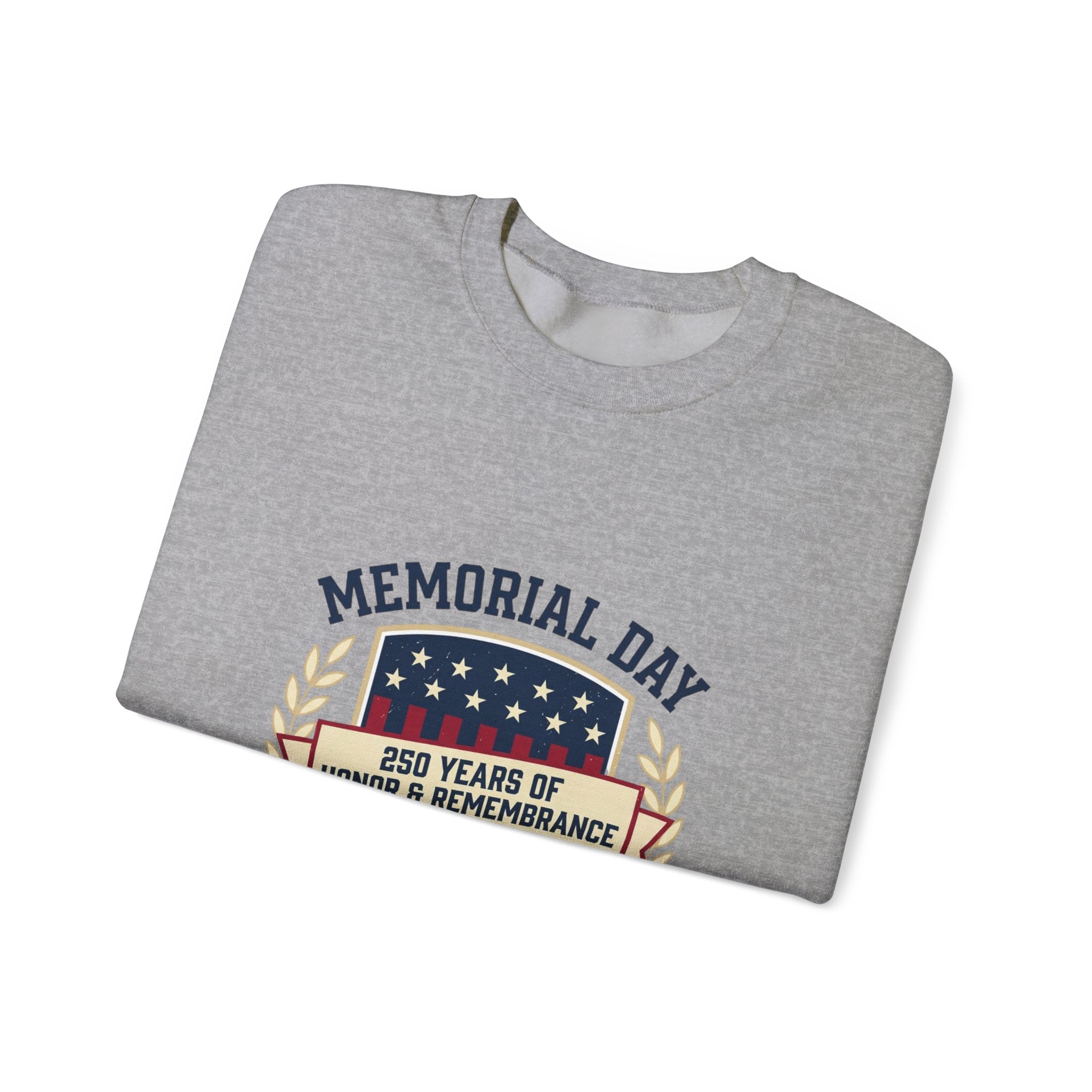 Memorial Day 250 Shield Crewneck Sweatshirt | USA 250, patriotic vintage