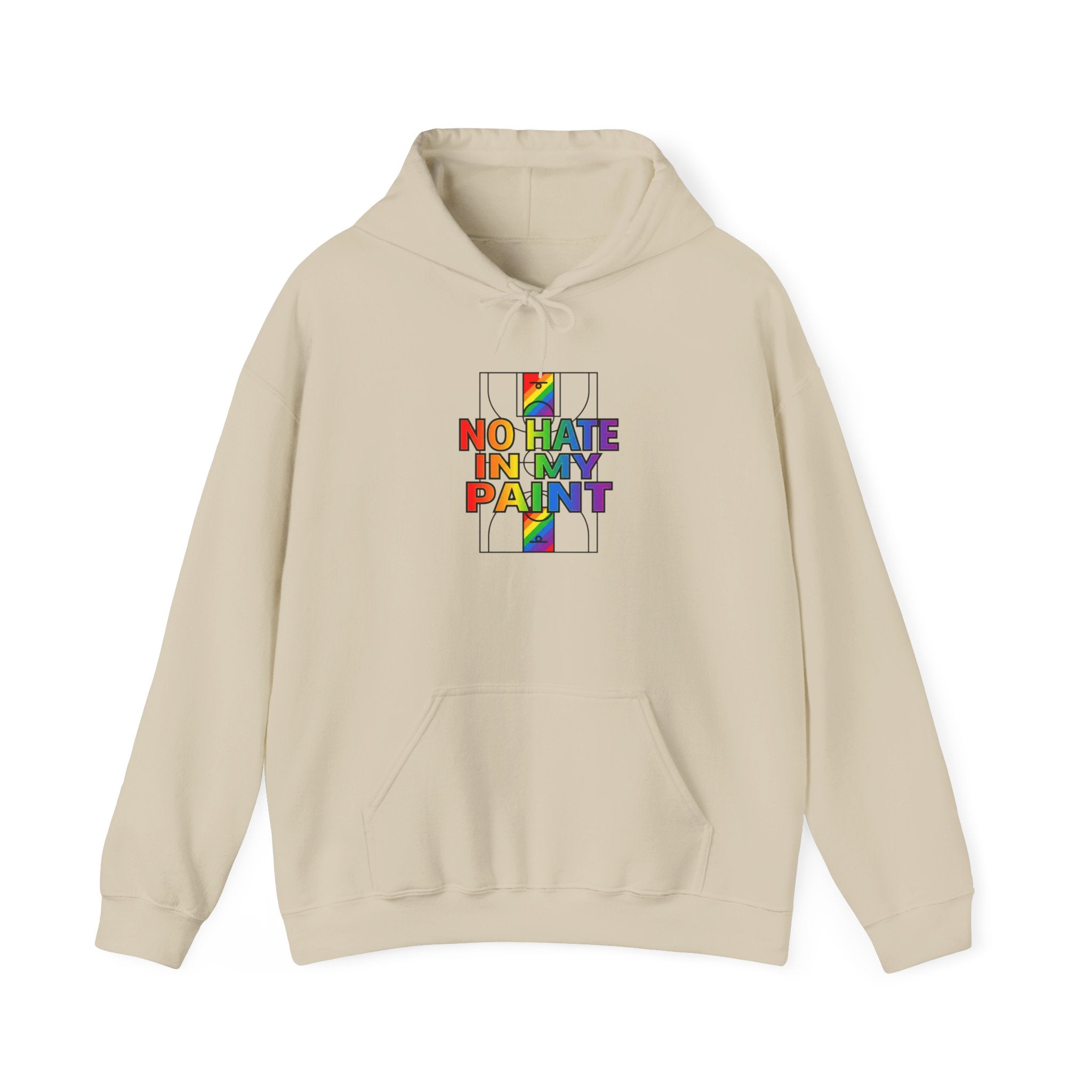 No Hate In My Paint Hoodie | queer basketball, pride ally protest wear