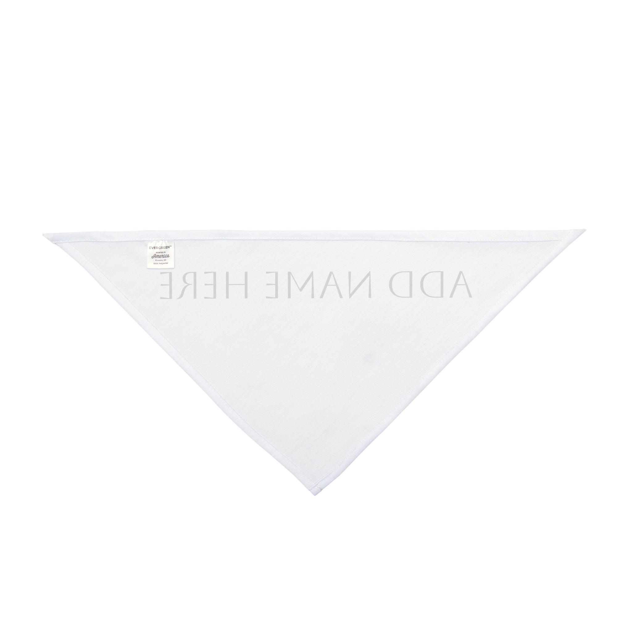 Custom Pet Bandana — Personalized "Your Text Here" Triangle Scarf for Dogs & Cats