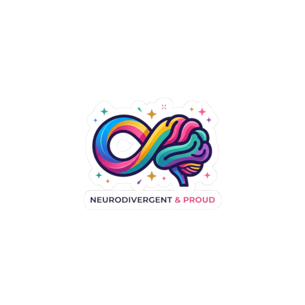 Neurodivergent & Proud Kiss-Cut Stickers | Autistic Pride, Sensory-Friendly