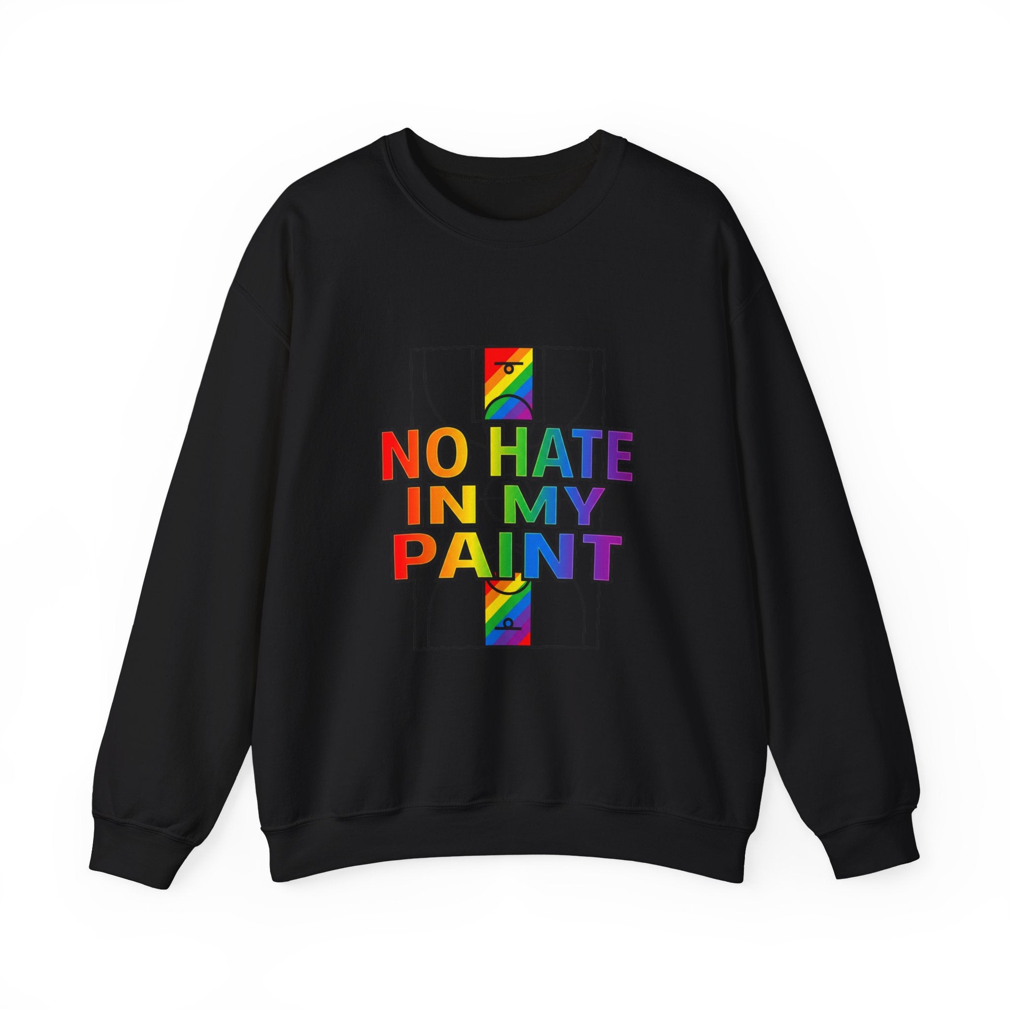 No Hate In My Paint Sweatshirt | queer basketball, inclusion, ally protest wear