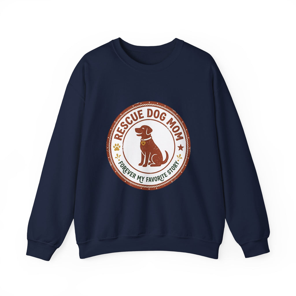 Rescue Dog Mom Crewneck Sweatshirt | rescue pride, fur baby