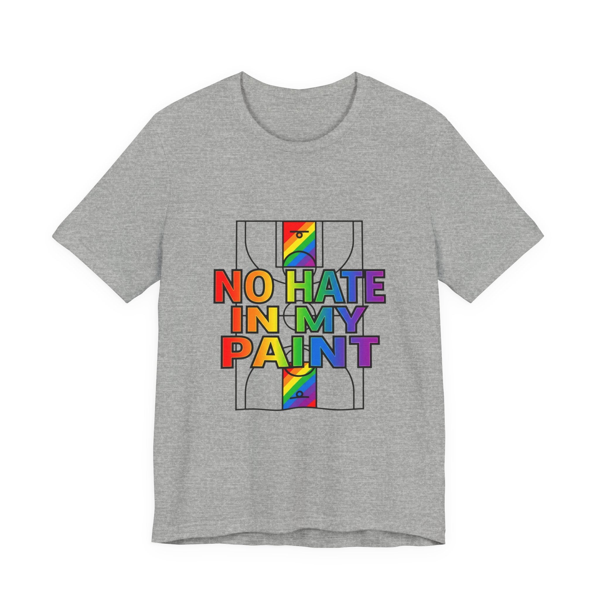 No Hate In My Paint Tee | queer basketball, inclusion, pride protest wear