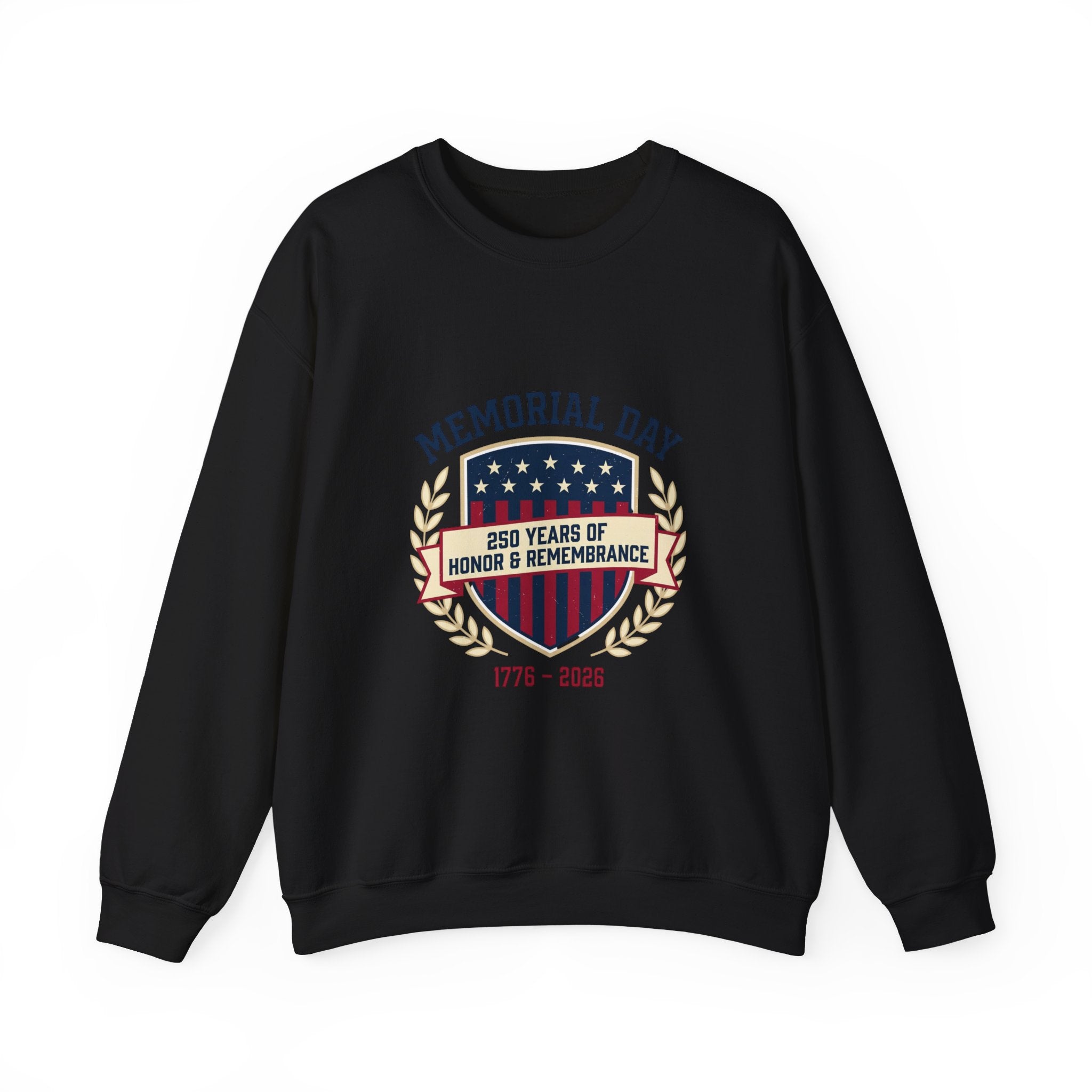 Memorial Day 250 Shield Crewneck Sweatshirt | USA 250, patriotic vintage
