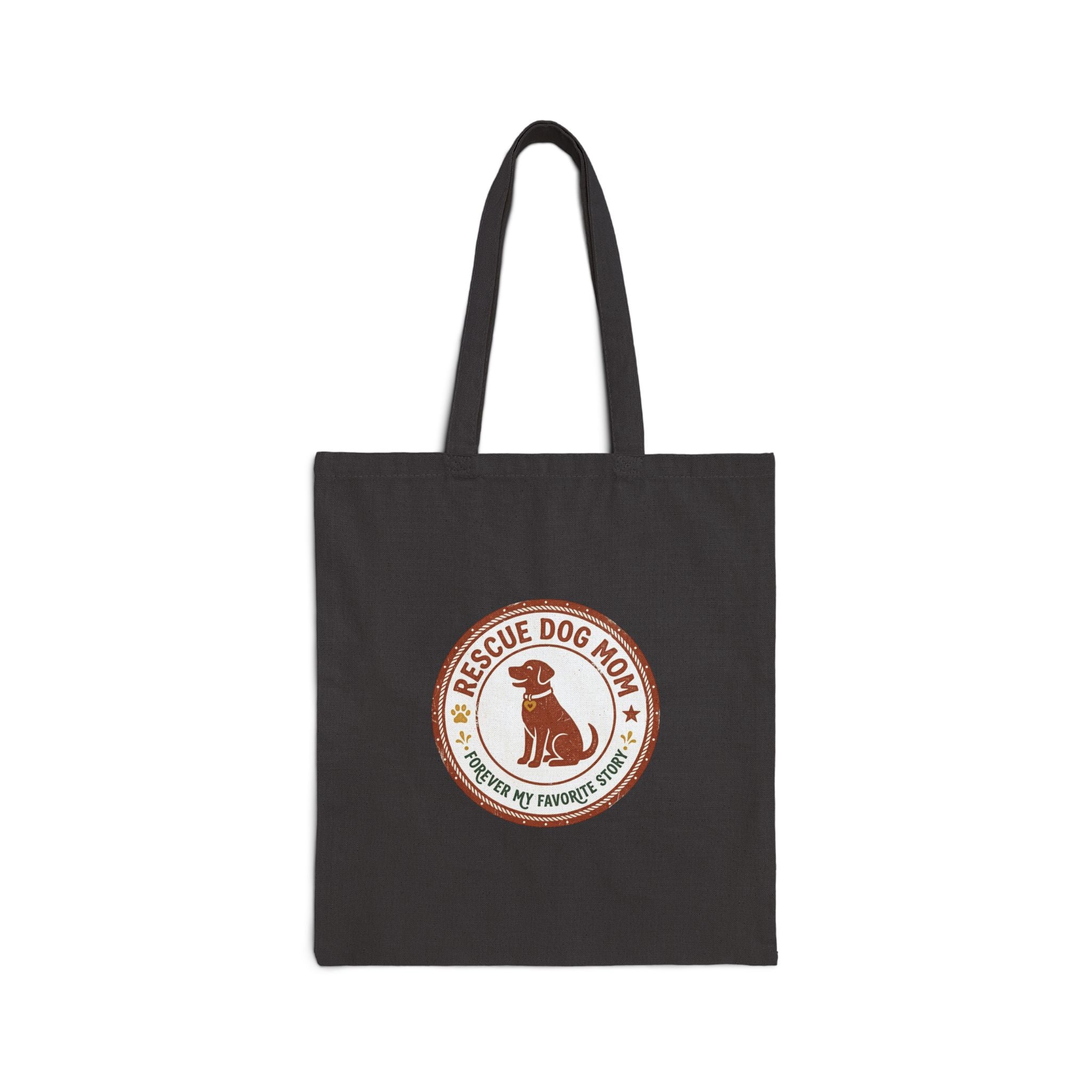 Rescue Dog Mom Canvas Tote, rescue pride, fur baby bag