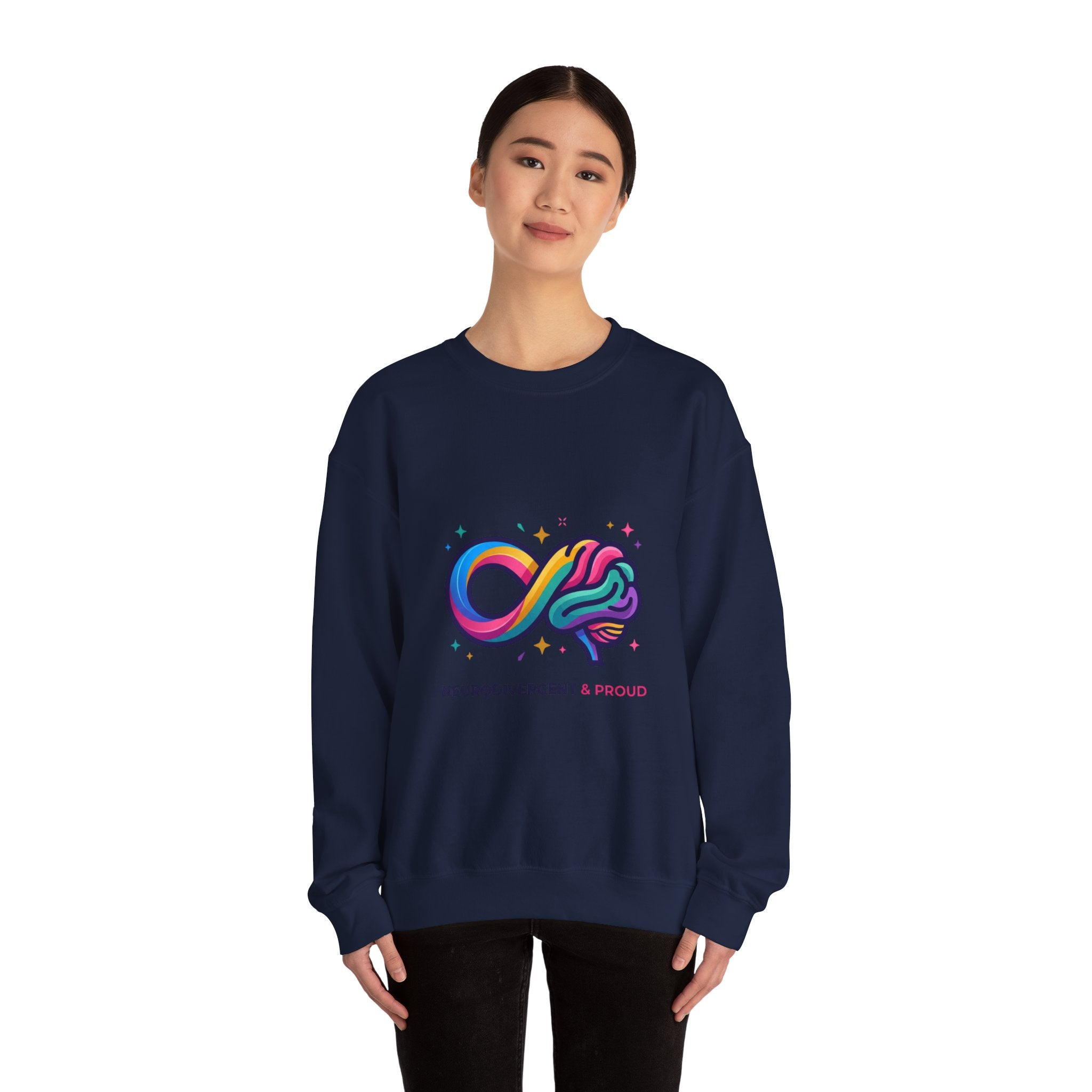 Neurodivergent & Proud Infinity Logo Sweatshirt, autistic pride, affirming