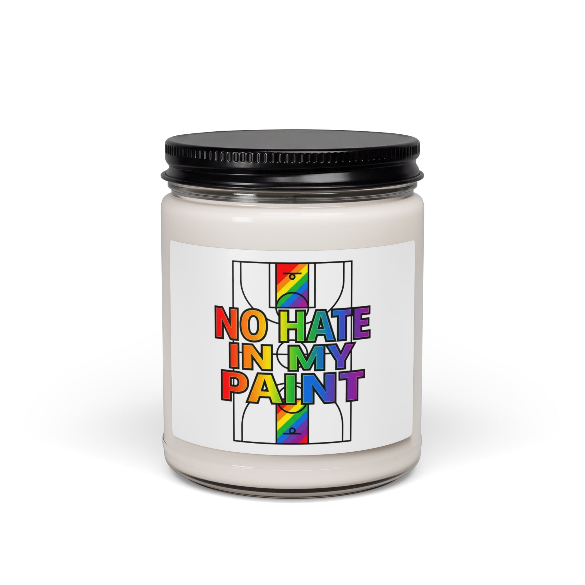 No Hate In My Paint Candle | queer basketball, inclusion soy candle