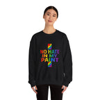 No Hate In My Paint Sweatshirt | queer basketball, inclusion, ally protest wear