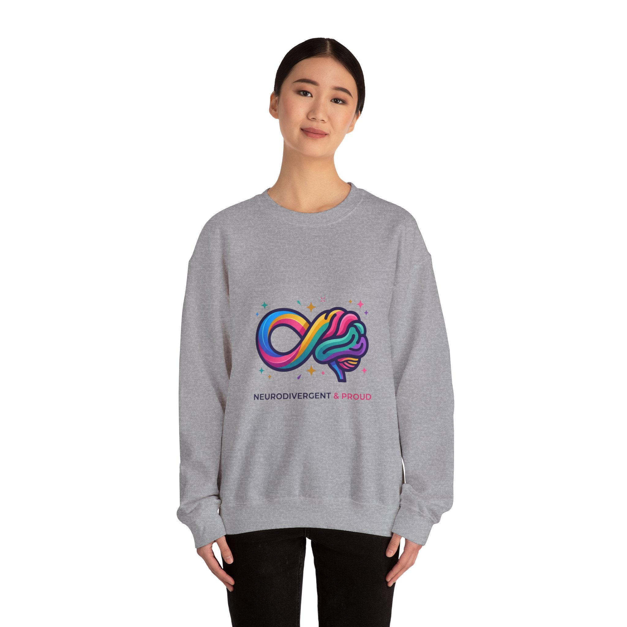 Neurodivergent & Proud Infinity Logo Sweatshirt, autistic pride, affirming
