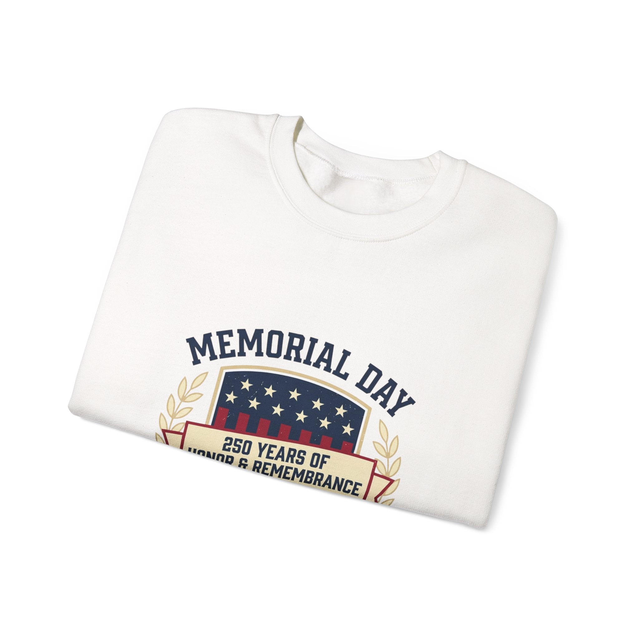 Memorial Day 250 Shield Crewneck Sweatshirt | USA 250, patriotic vintage