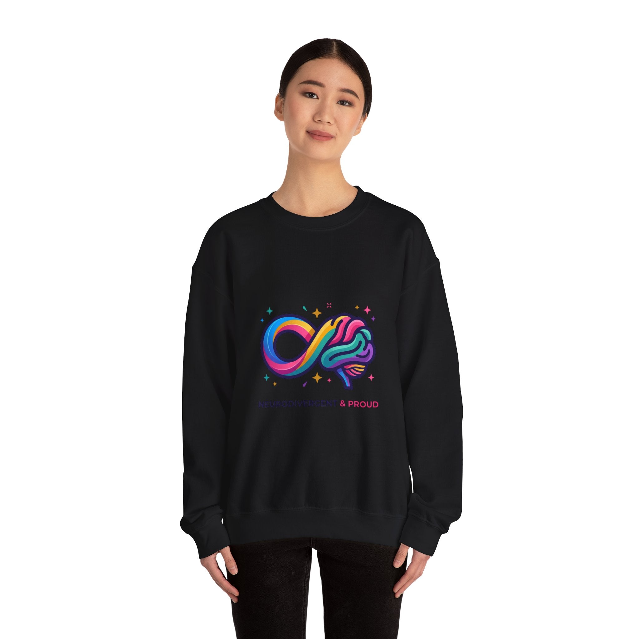 Neurodivergent & Proud Infinity Logo Sweatshirt, autistic pride, affirming