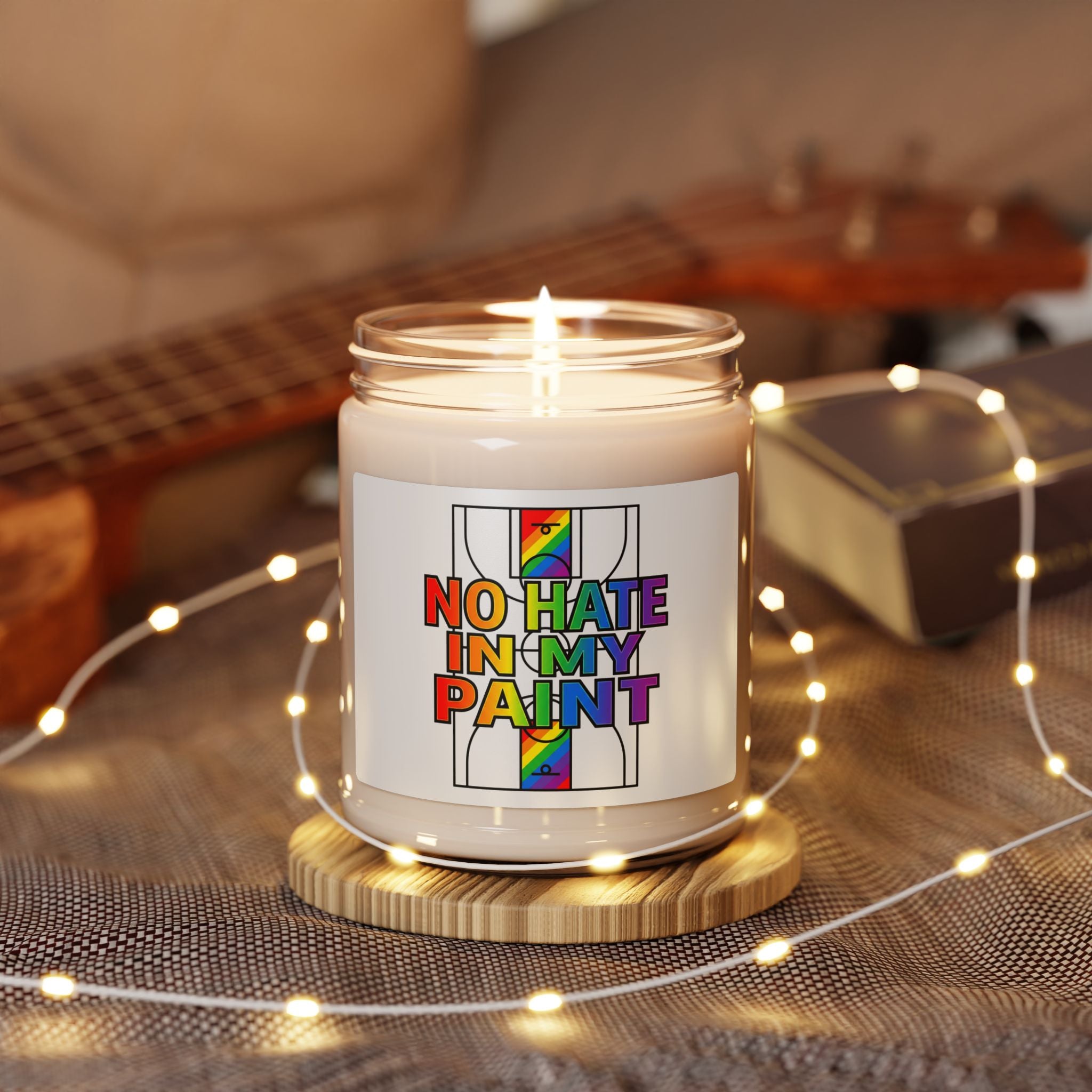 No Hate In My Paint Candle | queer basketball, inclusion soy candle