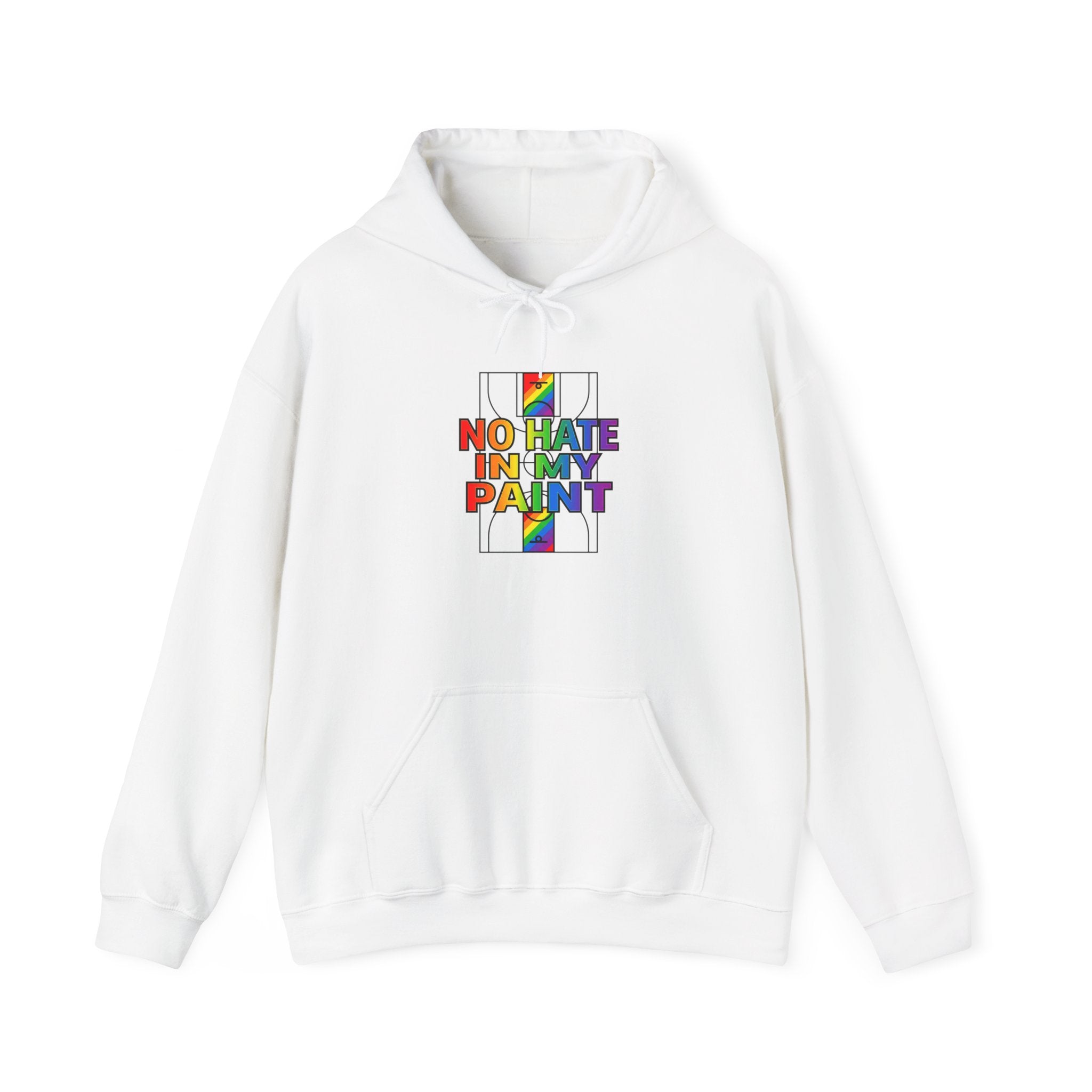 No Hate In My Paint Hoodie | queer basketball, pride ally protest wear