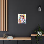 Tri-Color Collie Canvas Print — Floral Dog Wall Art, Matte Stretched 1.25"