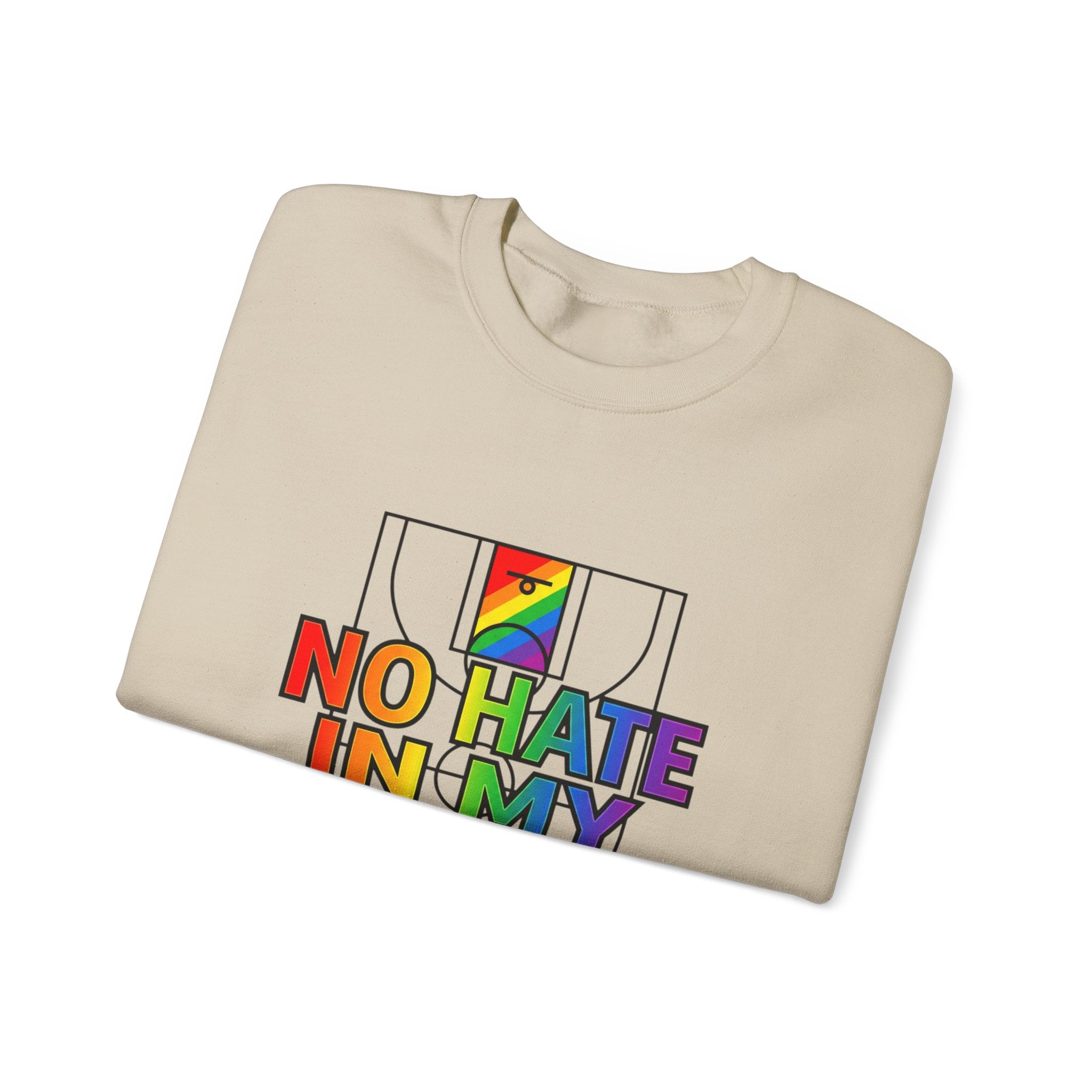 No Hate In My Paint Sweatshirt | queer basketball, inclusion, ally protest wear