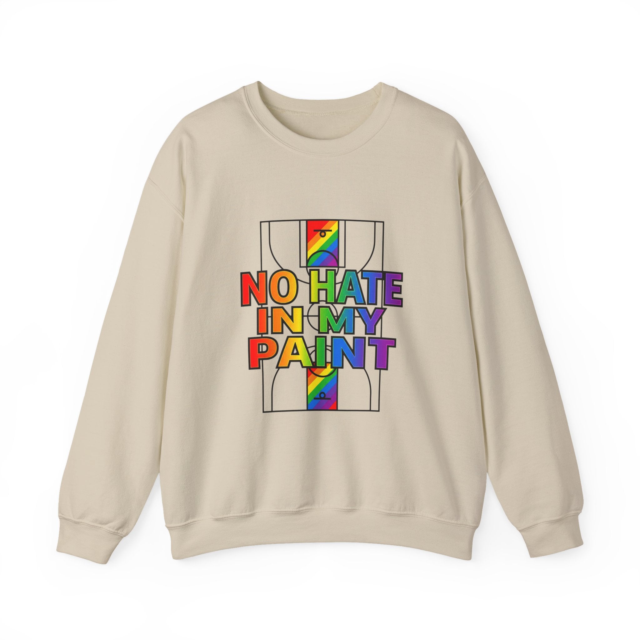 No Hate In My Paint Sweatshirt | queer basketball, inclusion, ally protest wear
